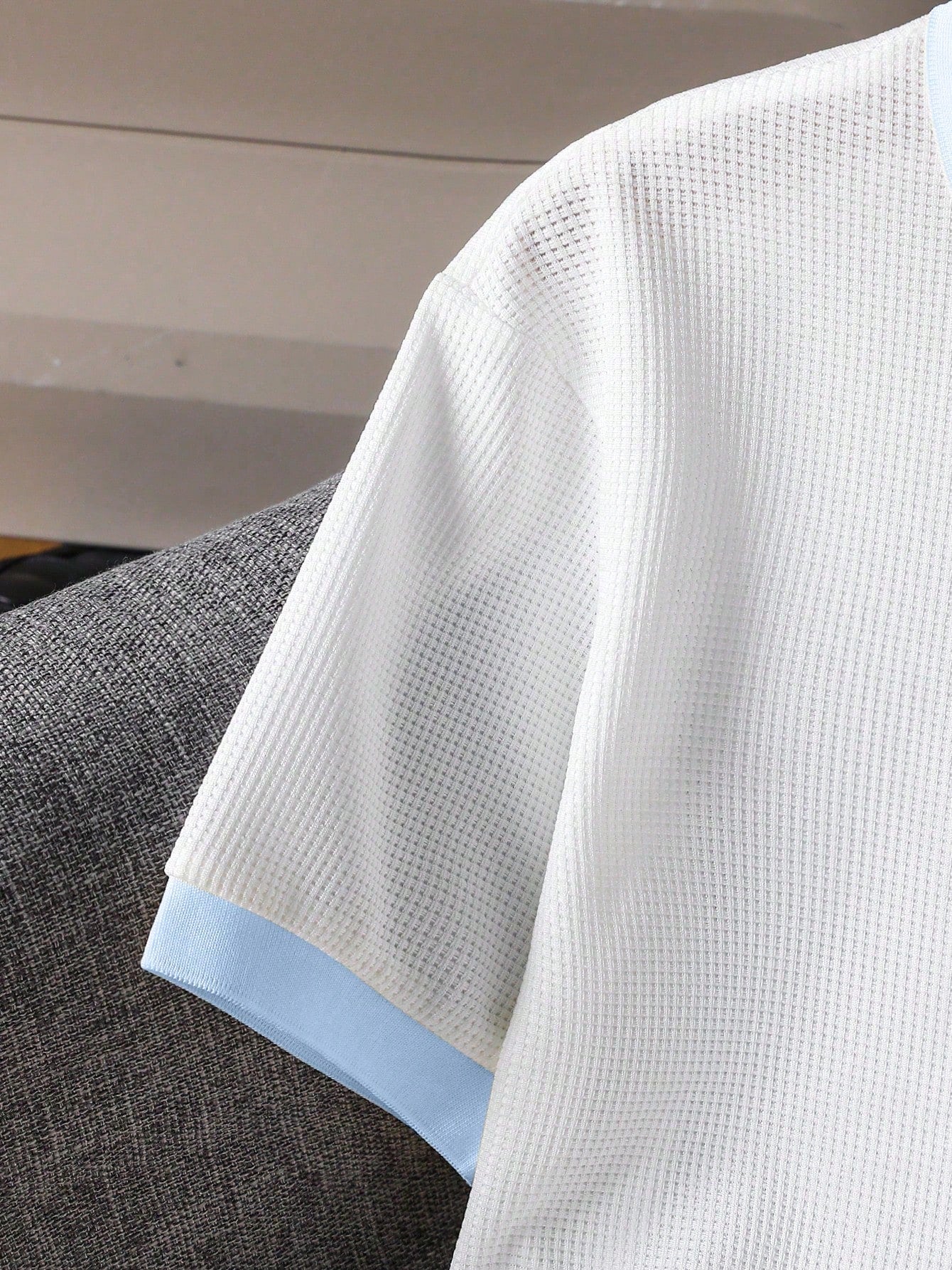 2pcs Boys Waffle Polo Shirt & Tailored Trousers Set - Ivory | 21 Ce...