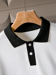 2pcs Boys Waffle Polo Shirt & Tailored Trousers Set - Ivory | 21 Ce...