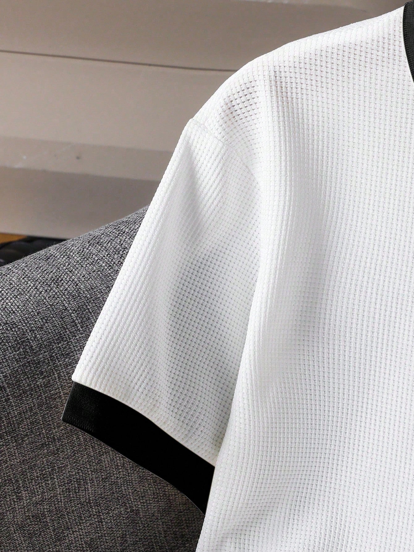 2pcs Boys Waffle Polo Shirt & Tailored Trousers Set - Ivory | 21 Ce...