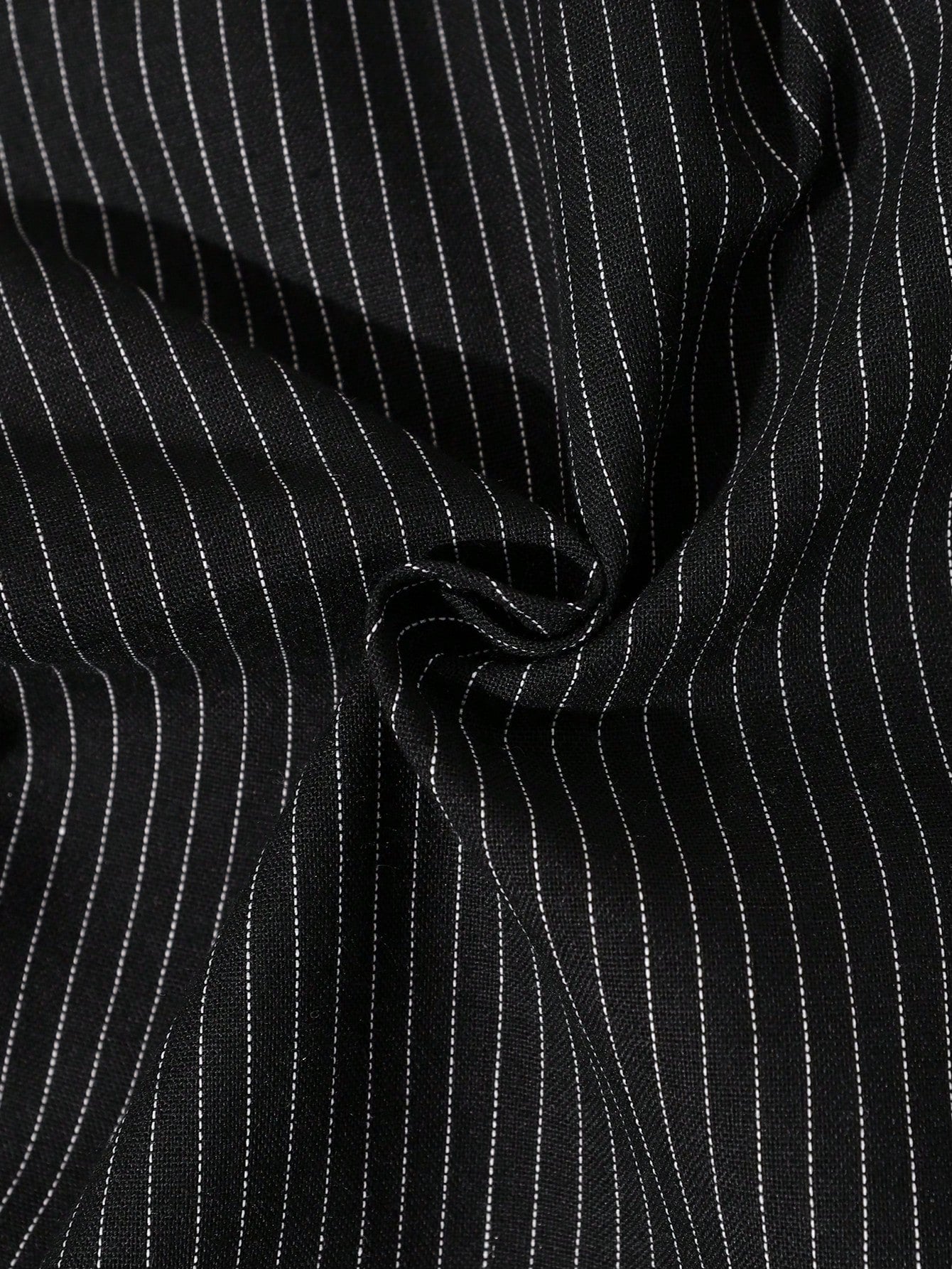 Little Girls Pinstripe V-Neck Vest & Wide-Leg Pants Set - Onyx