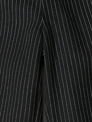 Little Girls Pinstripe V-Neck Vest & Wide-Leg Pants Set - Onyx