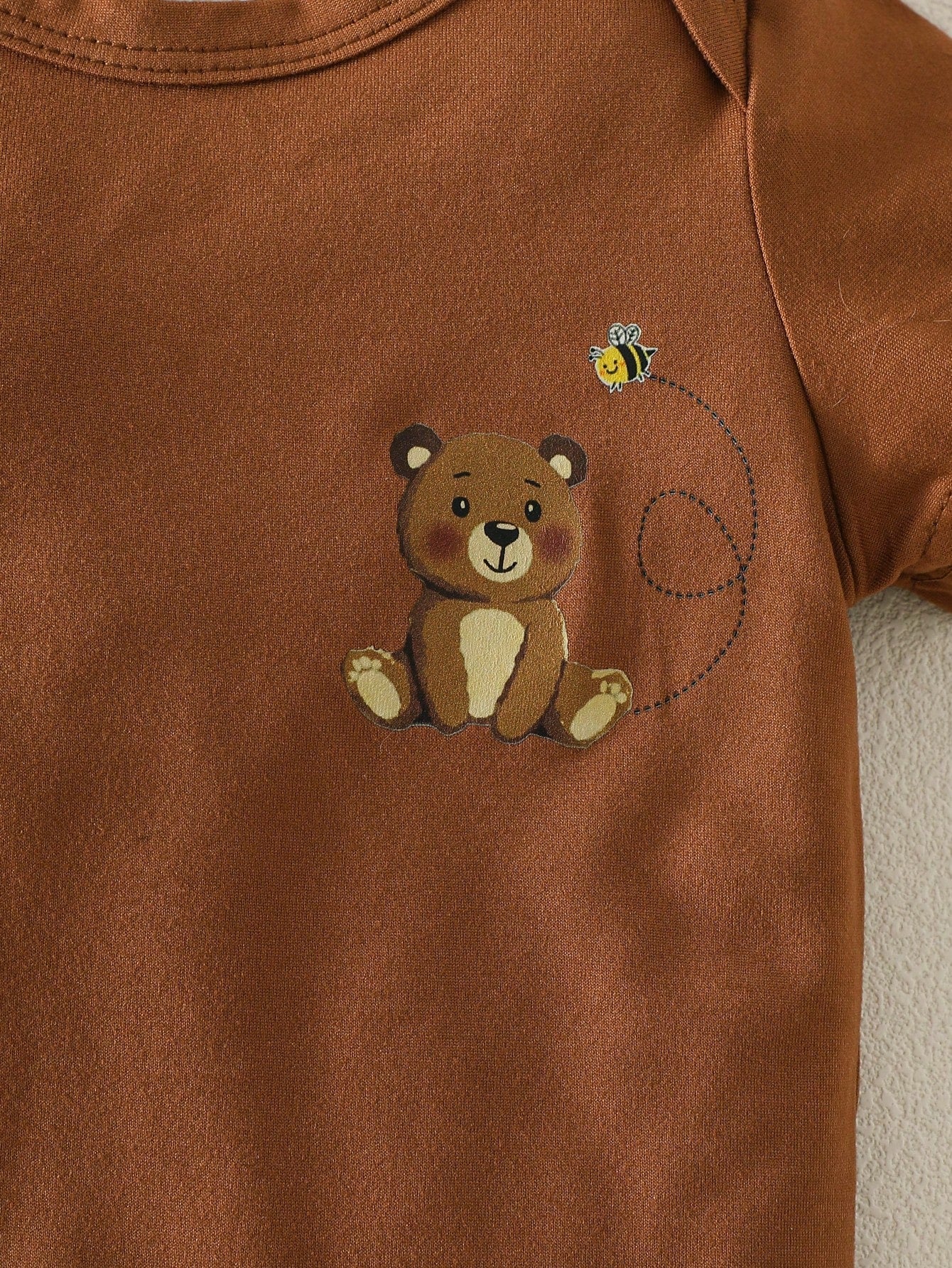 5pcs Baby Boys Bear & Bee Print Footed Sleepsuit Set - Isabelline |...