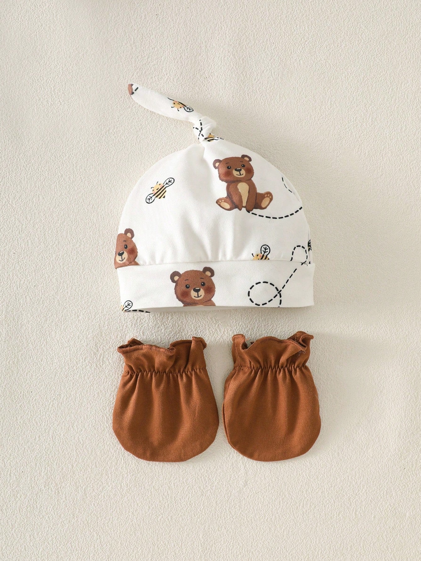5pcs Baby Boys Bear & Bee Print Footed Sleepsuit Set - Isabelline |...