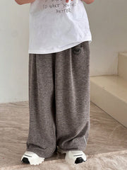 Big Boys Seal Print Wide-Leg Sweatpants - Slate | 21 Century Kids