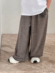 Big Boys Seal Print Wide-Leg Sweatpants - Slate | 21 Century Kids