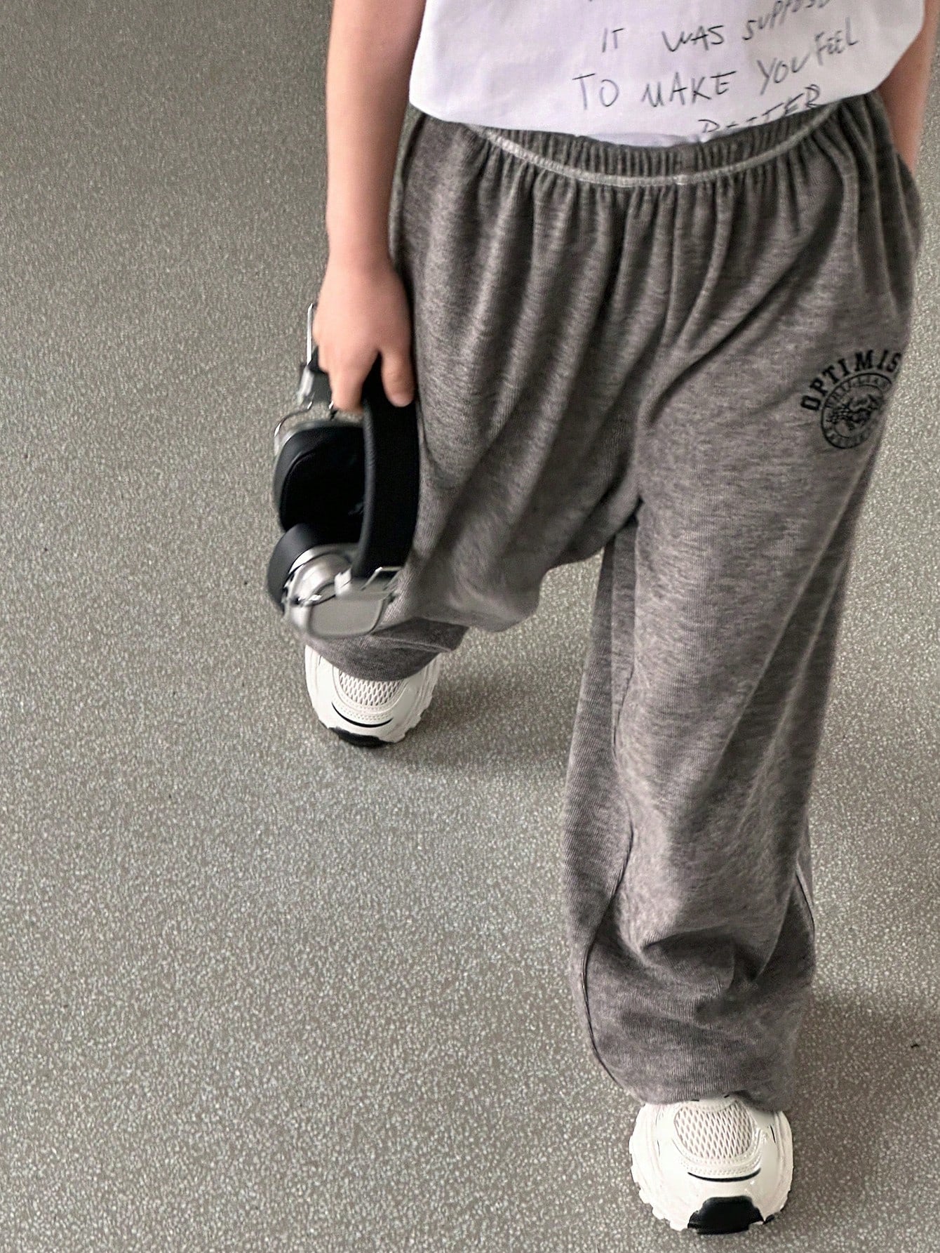 Big Boys Seal Print Wide-Leg Sweatpants - Slate | 21 Century Kids