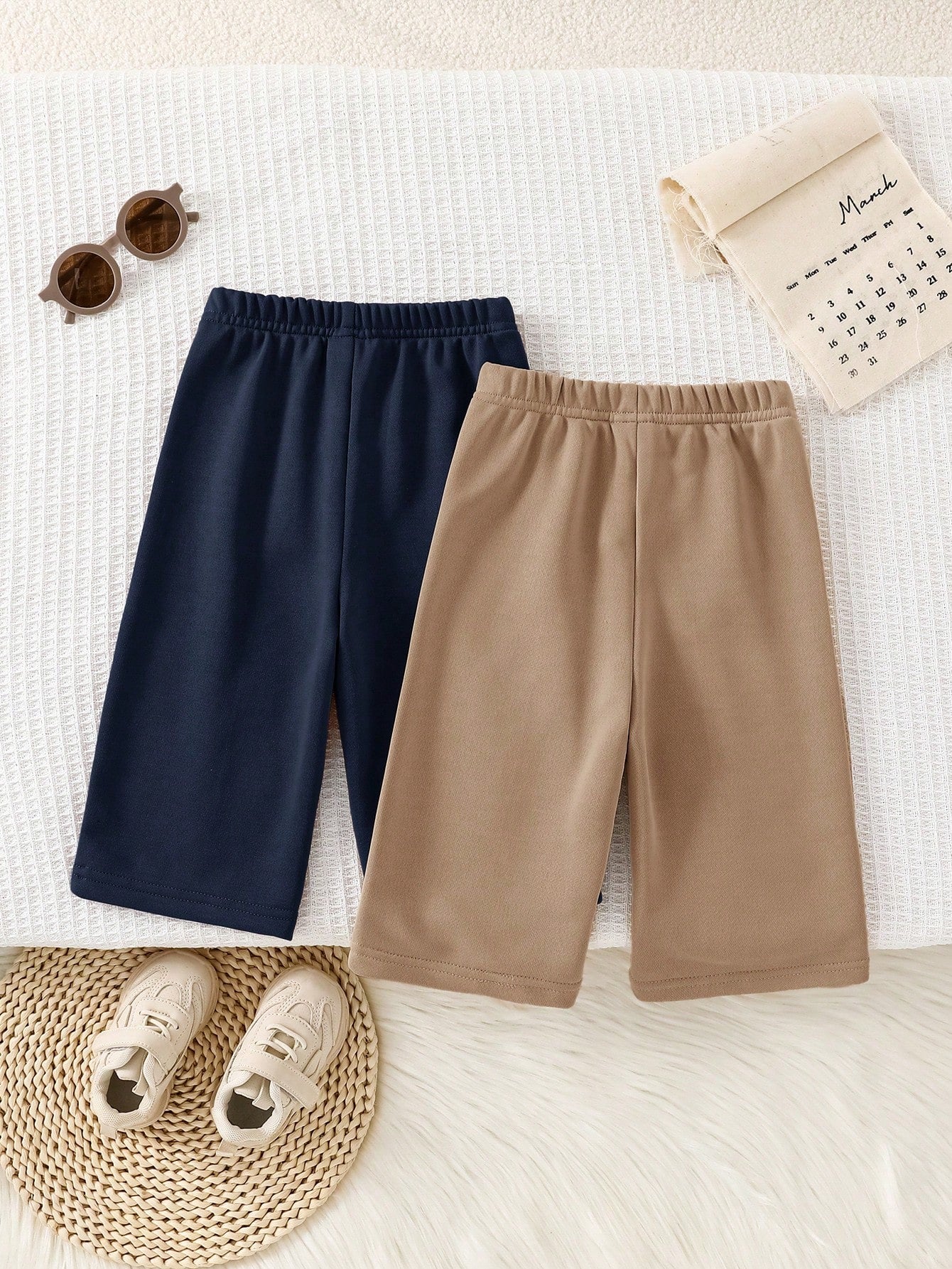 2pcs Boys Wide-Leg Tailored Trousers Set - Midnight | 21 Century Kids