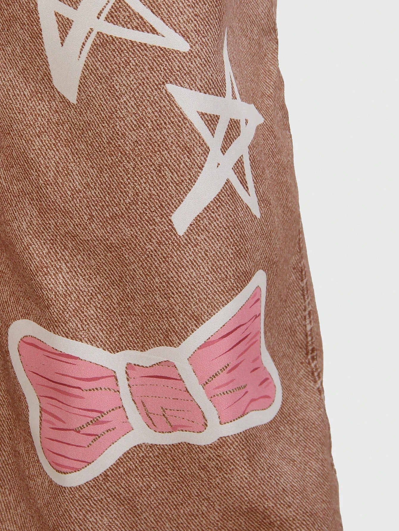 Big Girls Graffiti Cat Print Wide-Leg Dungaree - Latte | 21 Century...