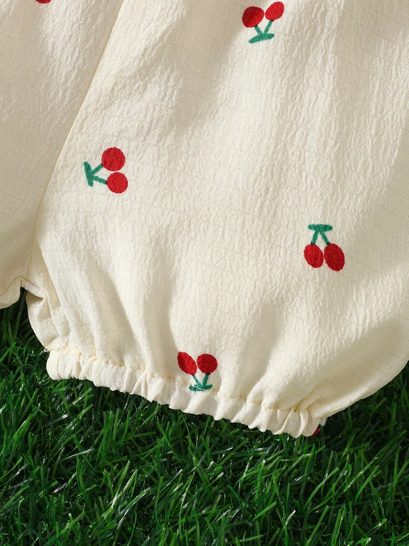 2pcs Baby Girls Cherry Embroidered Cami Top & Bloomer Shorts Set - ...