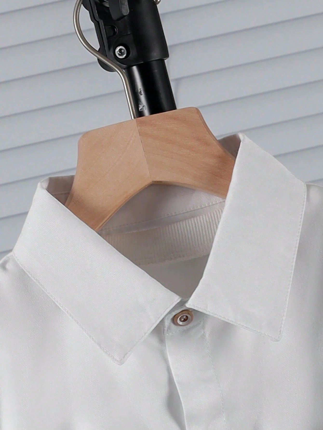 2pcs Big Boys Collared Shirt & Shorts Set - Ivory