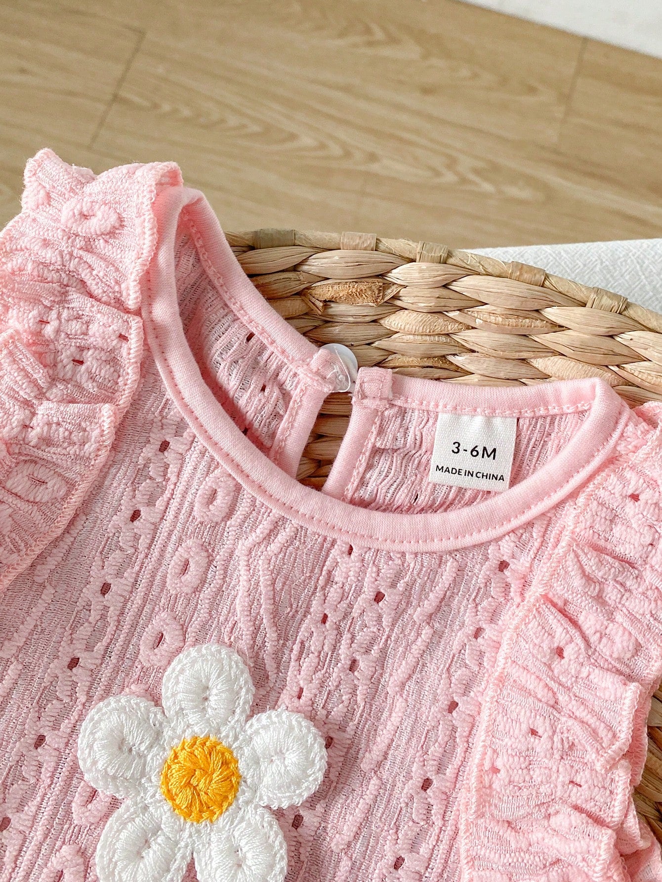 Girls Eyelet Ruffle Top & Shorts Set - Blush