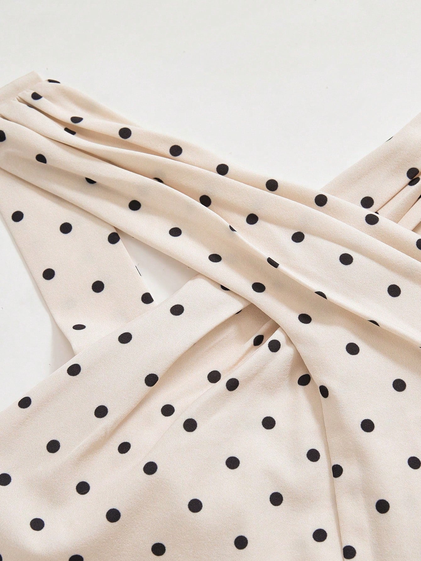 Big Girls Polka Dot Crossover Halter Pleated Maxi Jumpsuit - Ecru |...