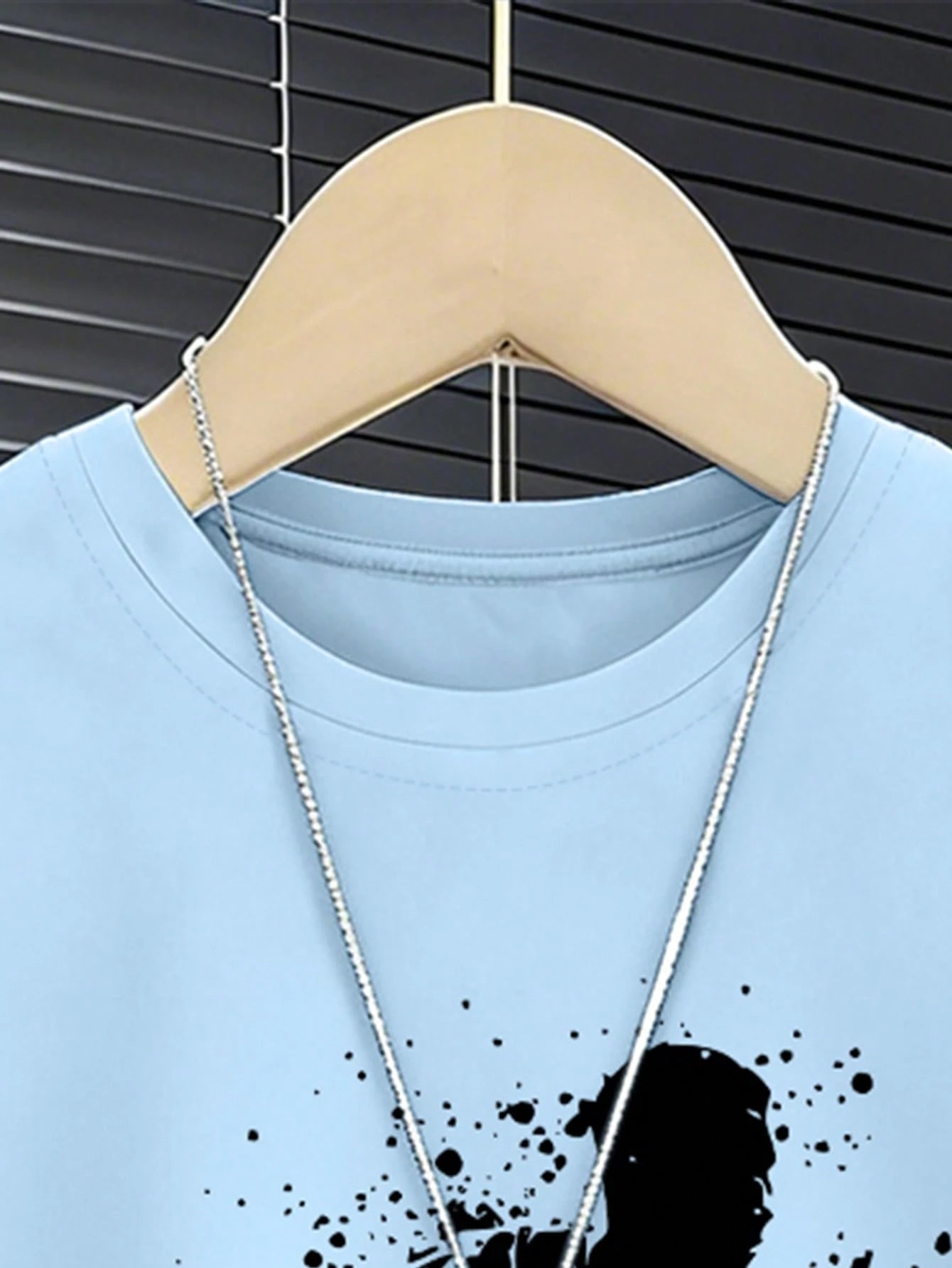 2pcs Boys Basketball Splatter Print Tee & Shorts Set - Cerulean | 2...