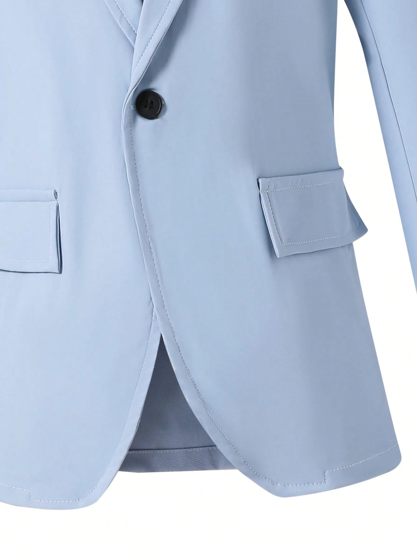 4pcs Big Boys Formal Blazer Vest Trousers & Tie Suit - Powder Blue ...