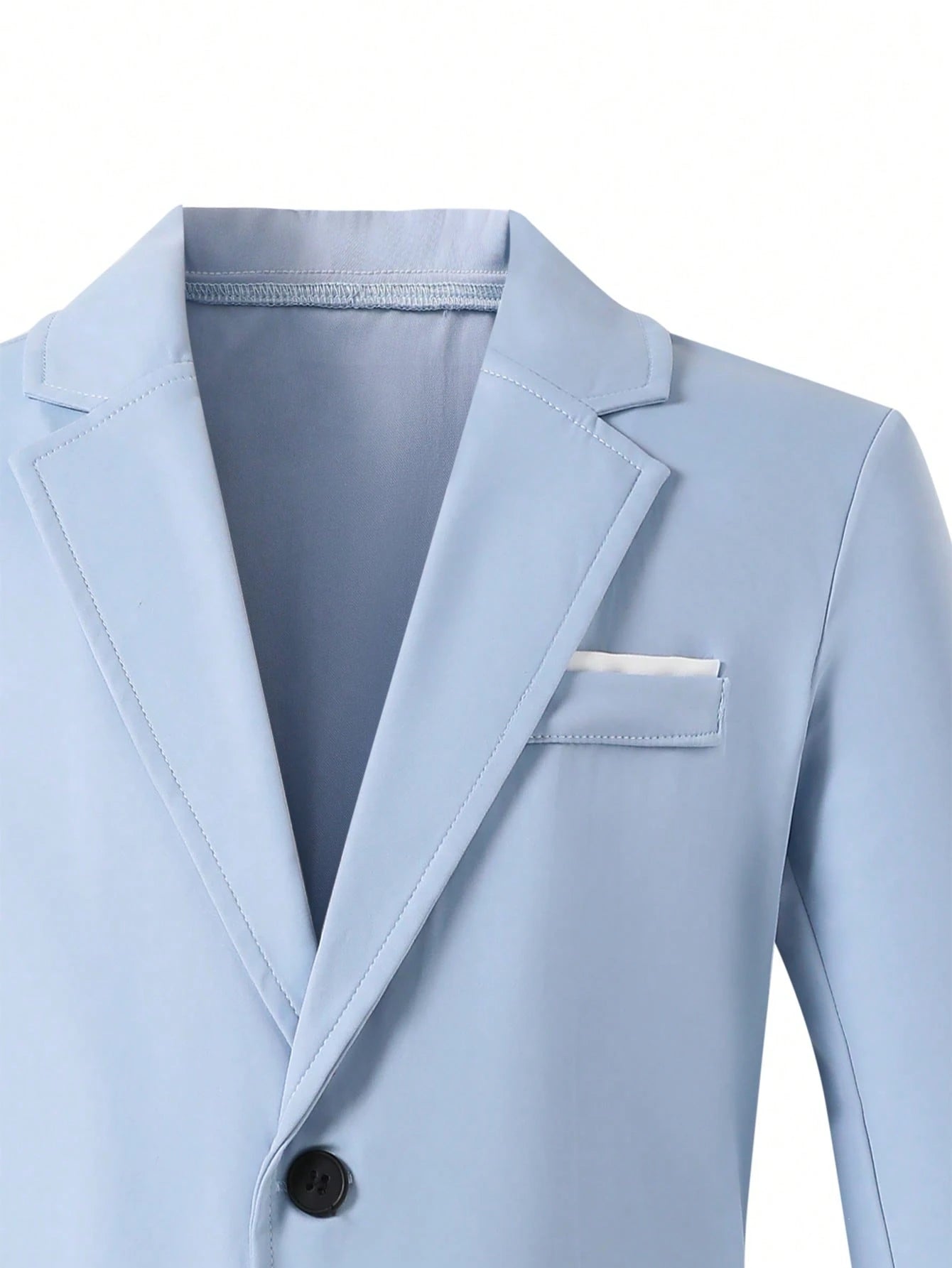 4pcs Big Boys Formal Blazer Vest Trousers & Tie Suit - Powder Blue ...