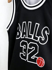 2pcs Boys Basketball Jersey Vest & Shorts Set - Onyx