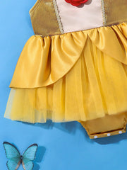 Baby Girls Rose Appliqué Tutu Romper Dress - Marigold | 21 Century ...
