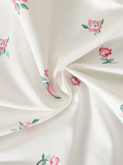 5pcs Baby Girls Strawberry Floral Bodysuit Pants & Hat Set - Ivory ...