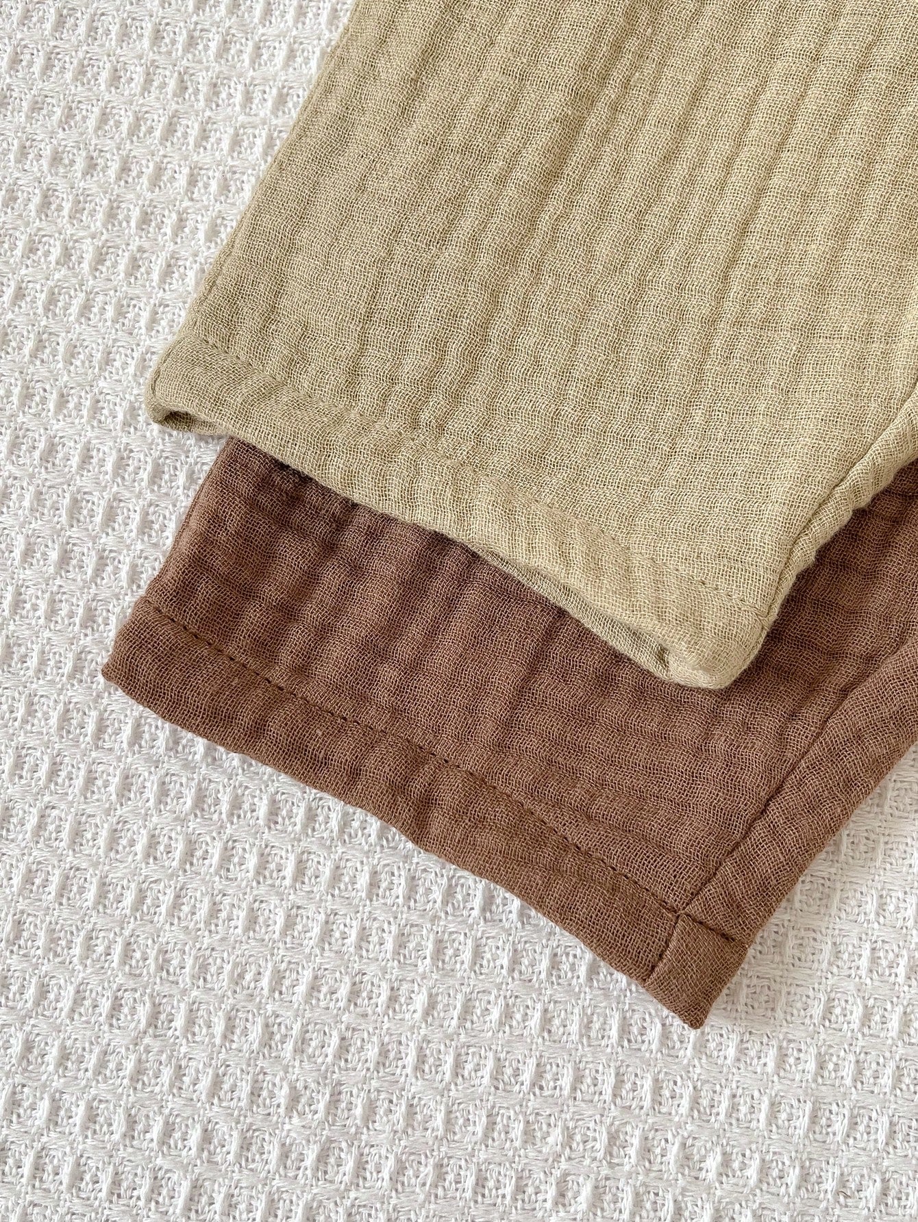 Baby Boys Muslin Bib Overall & Tee Set - Wenge