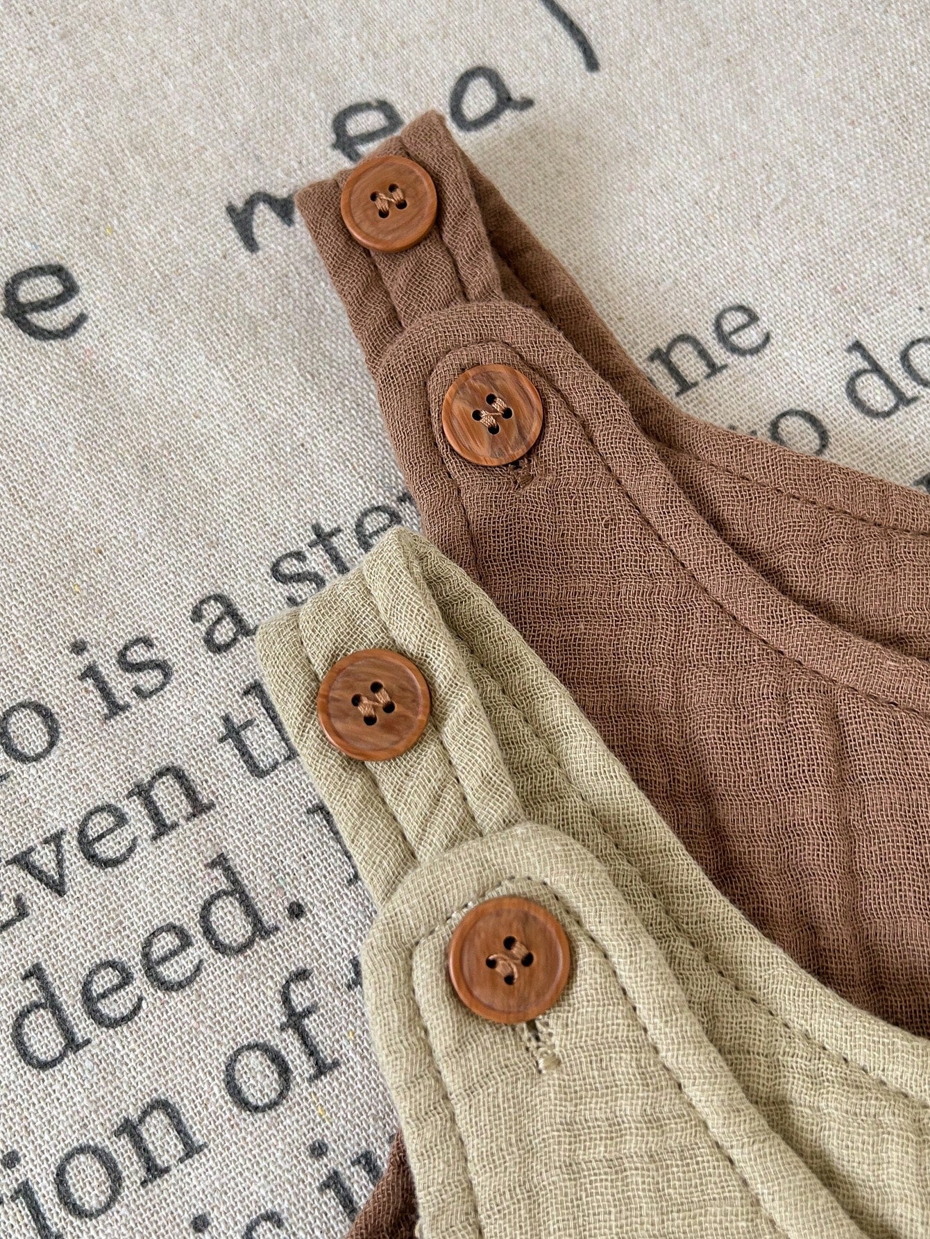 Baby Boys Muslin Bib Overall & Tee Set - Wenge
