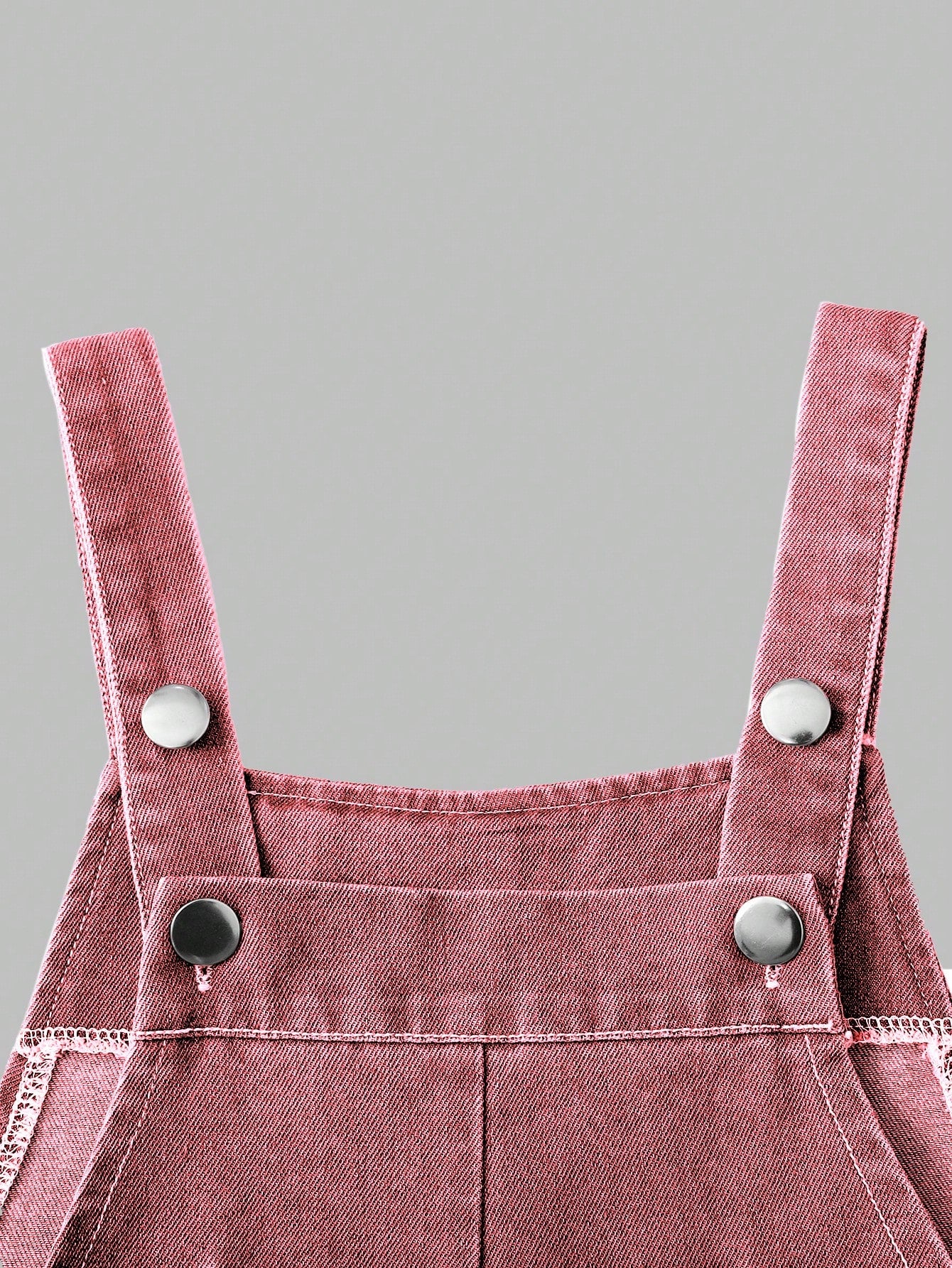 Big Girls Butterfly Print Wide-Leg Denim Dungaree - Dusty Rose | 21...