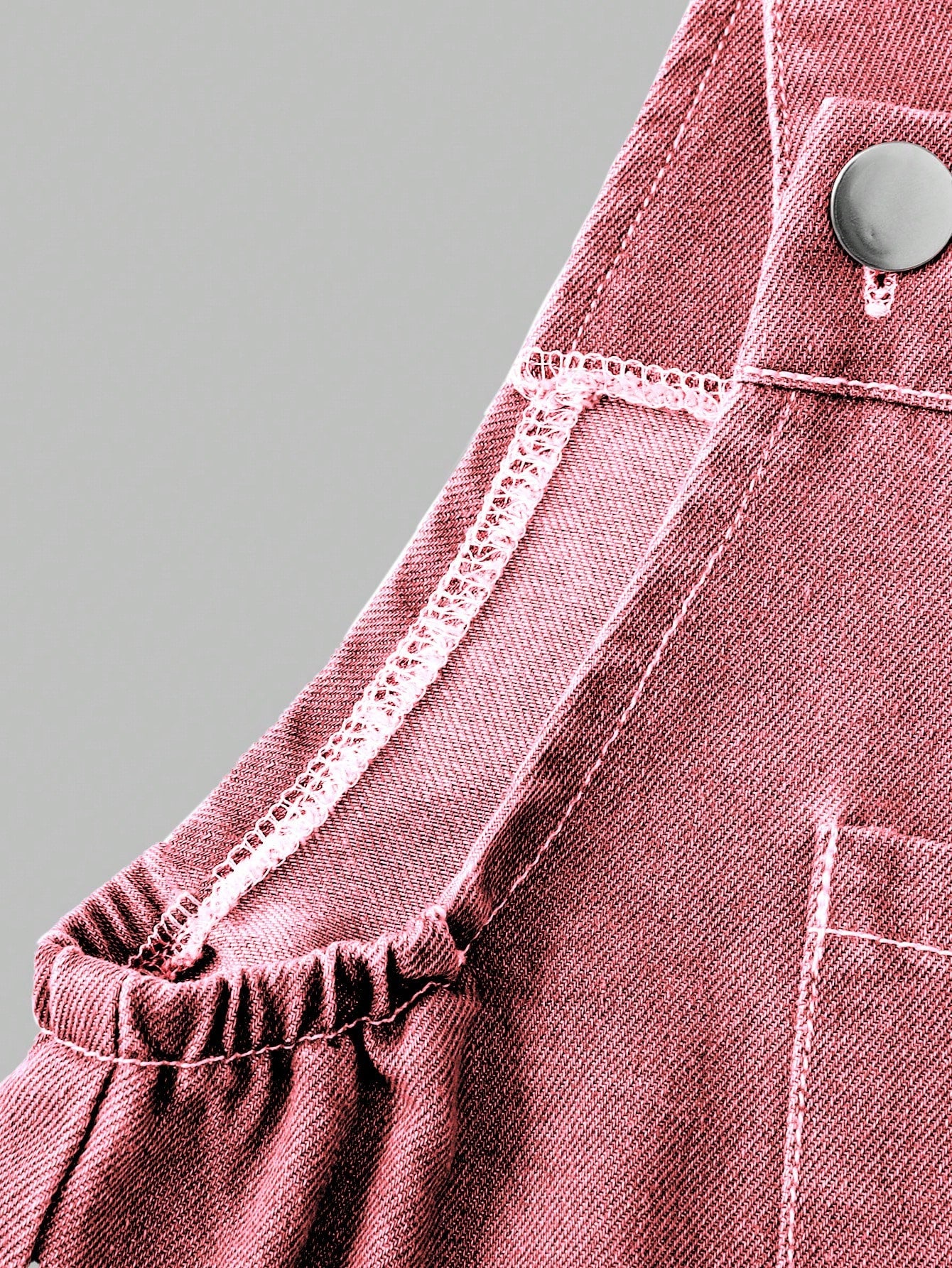 Big Girls Butterfly Print Wide-Leg Denim Dungaree - Dusty Rose | 21...