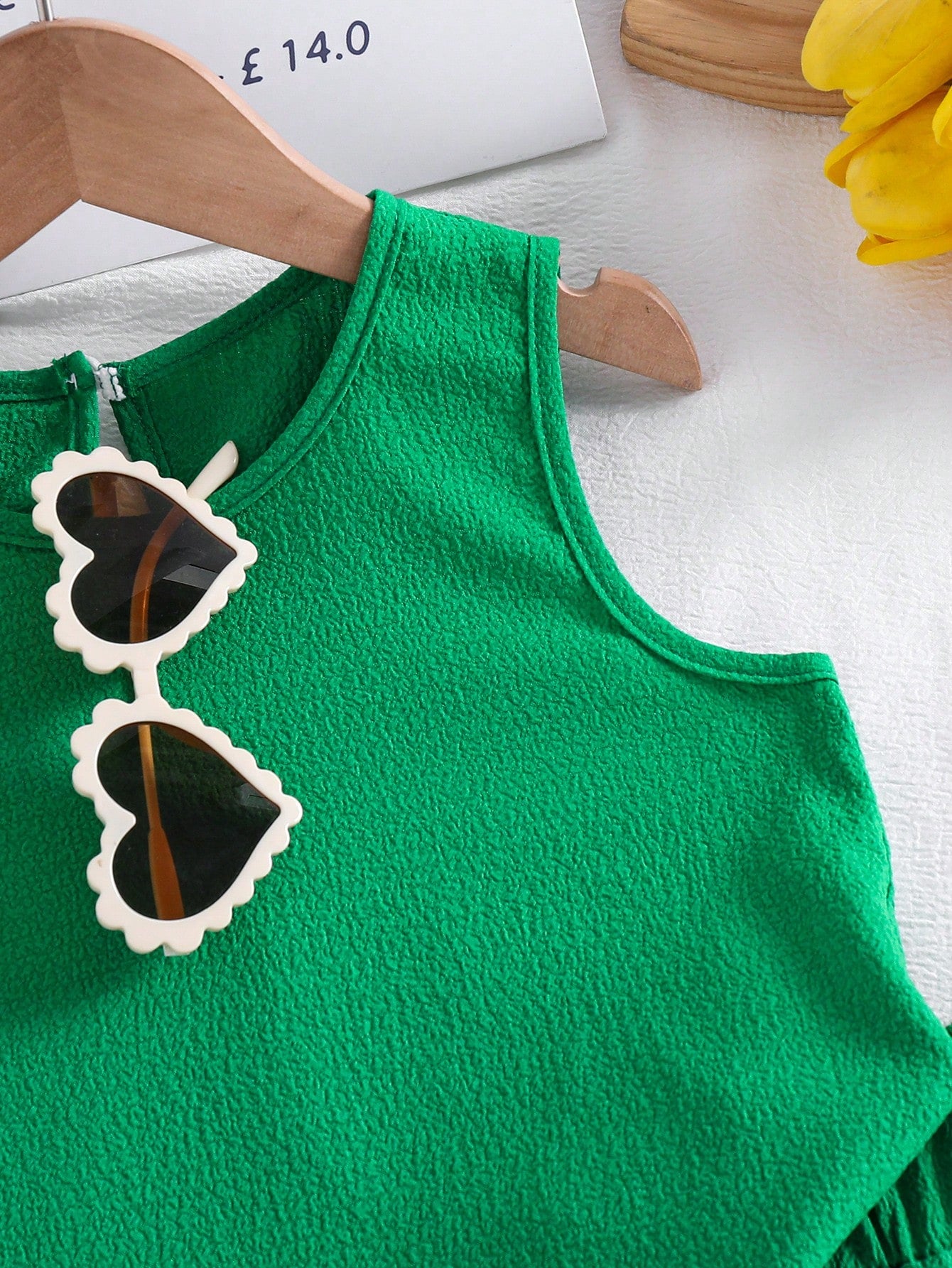 2pcs Little Girls Textured Tank Top & Shorts Set - Verdant | 21 Cen...