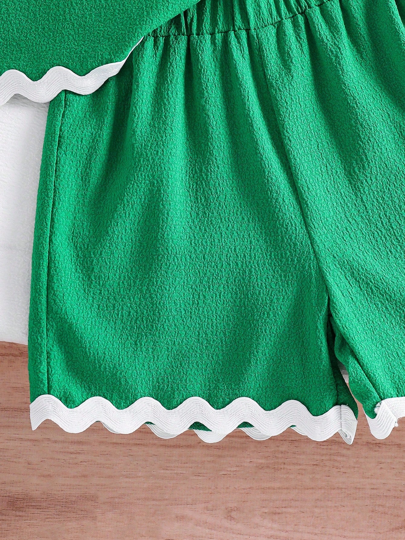 2pcs Little Girls Textured Tank Top & Shorts Set - Verdant | 21 Cen...