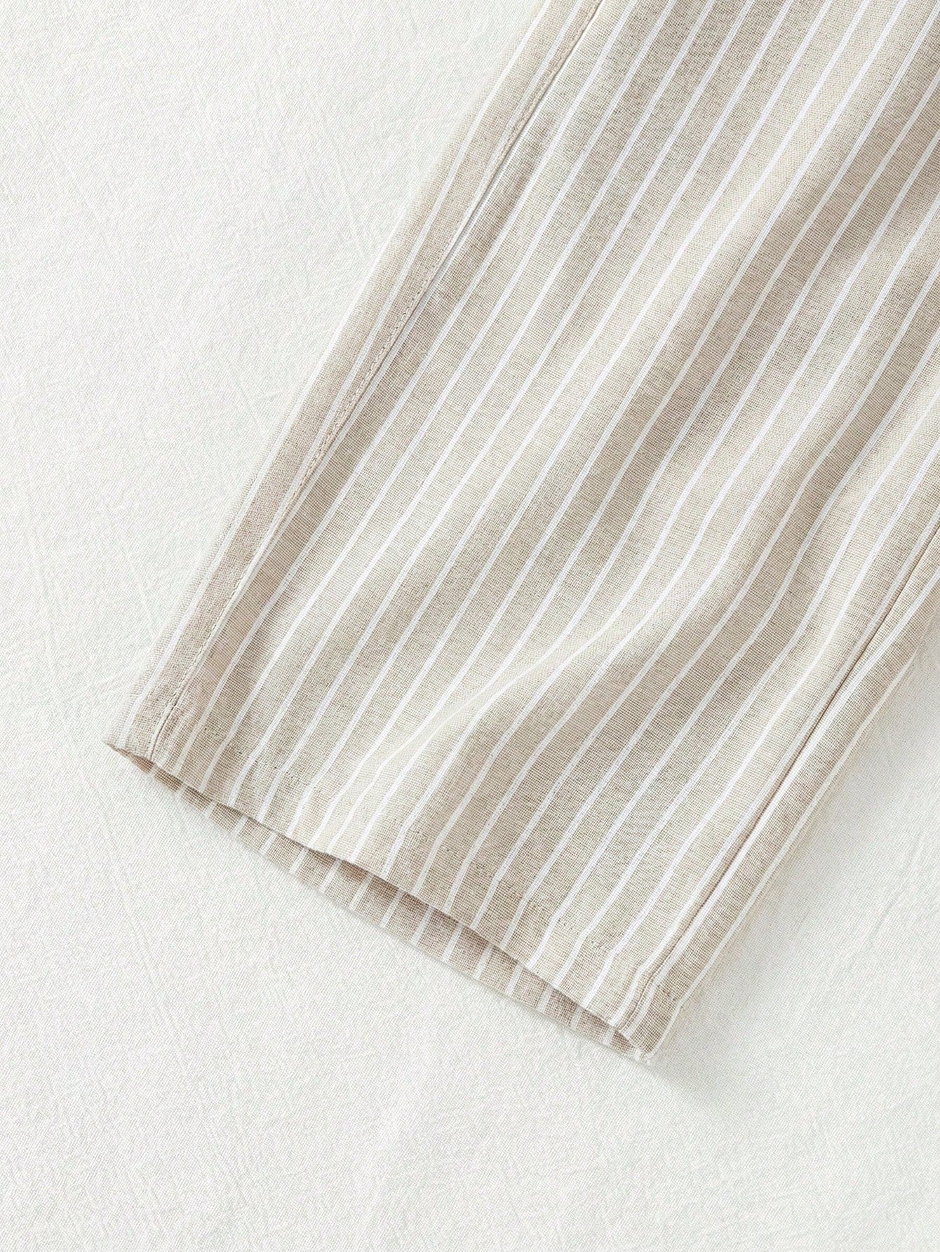 Boys Pinstripe Linen-Blend Wide-Leg Trousers - Griege | 21 Century ...