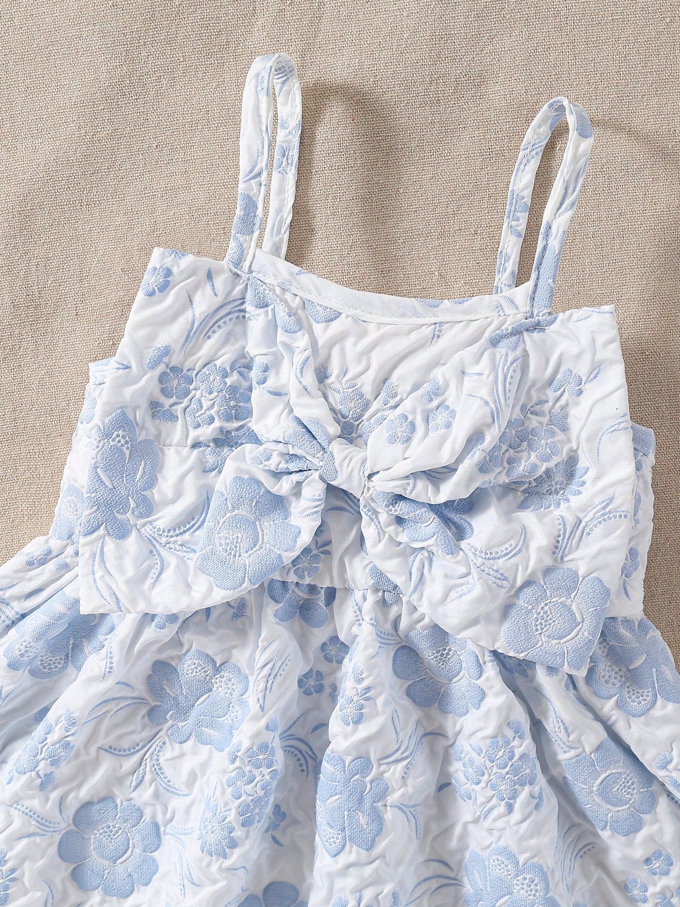 Girls Floral Jacquard Bow-Front Cami Dress - Periwinkle | 21 Centur...