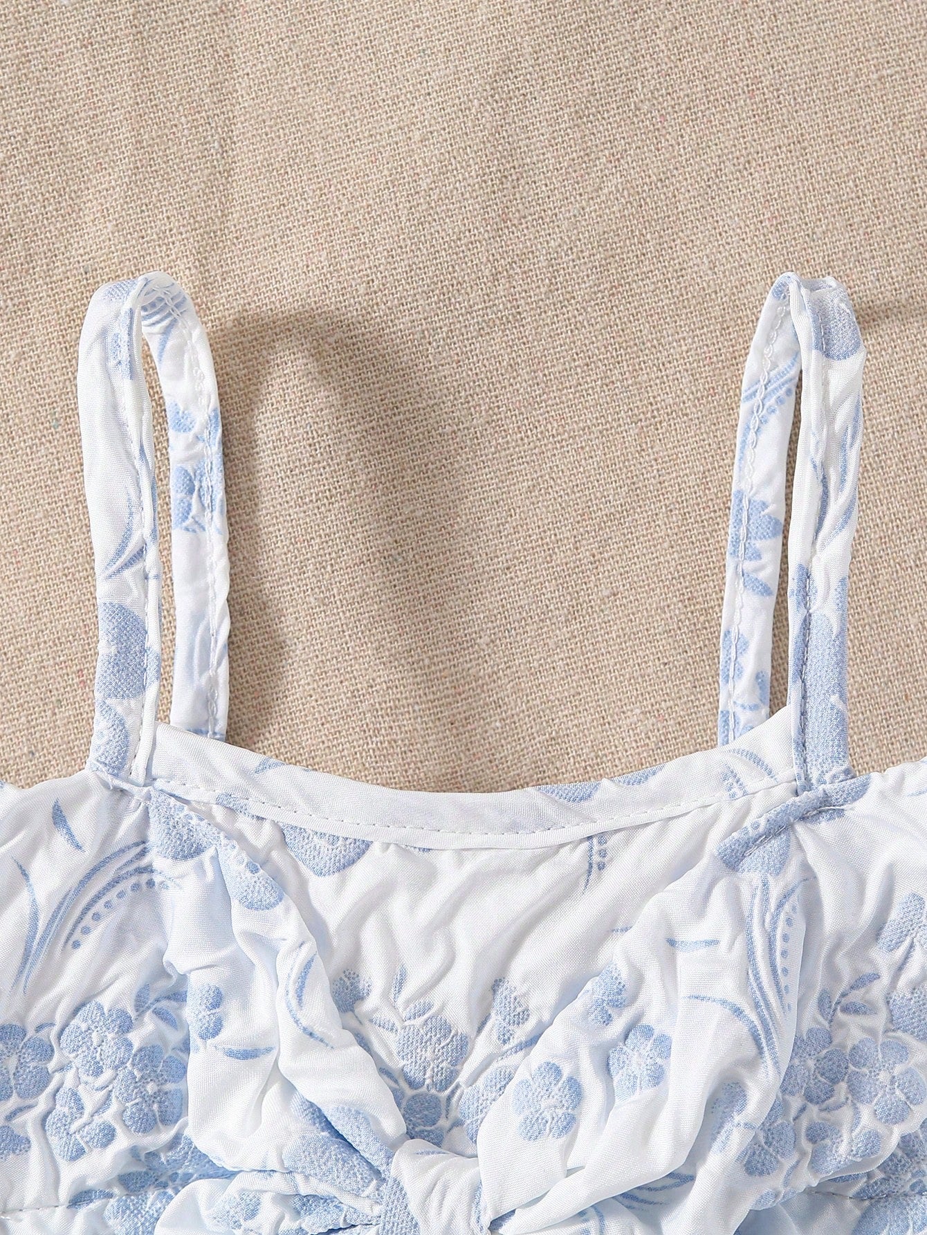 Girls Floral Jacquard Bow-Front Cami Dress - Periwinkle | 21 Centur...