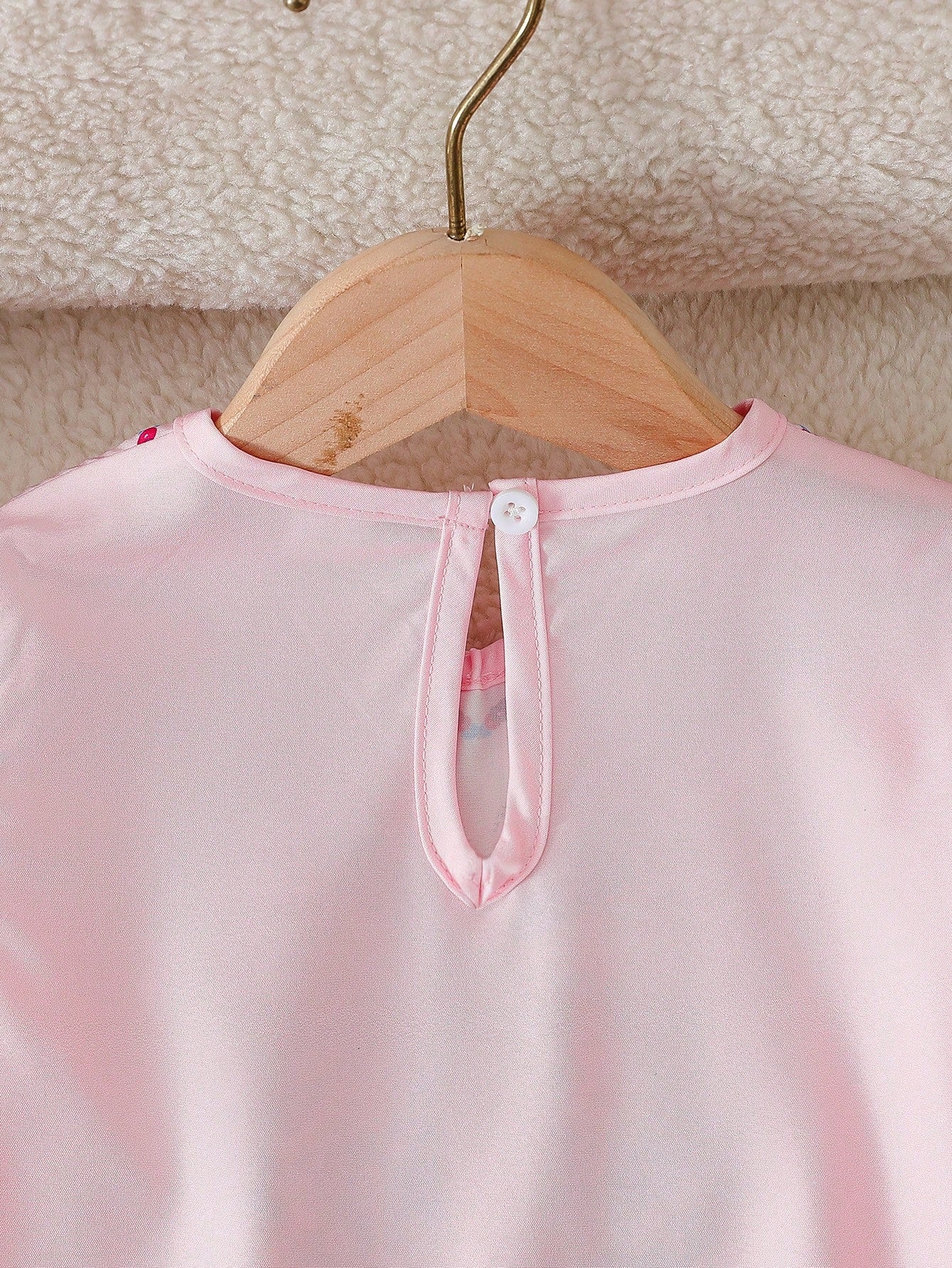 2pcs Girls Sequin Butterfly Embroidered Top & Pants Set - Blush | 2...