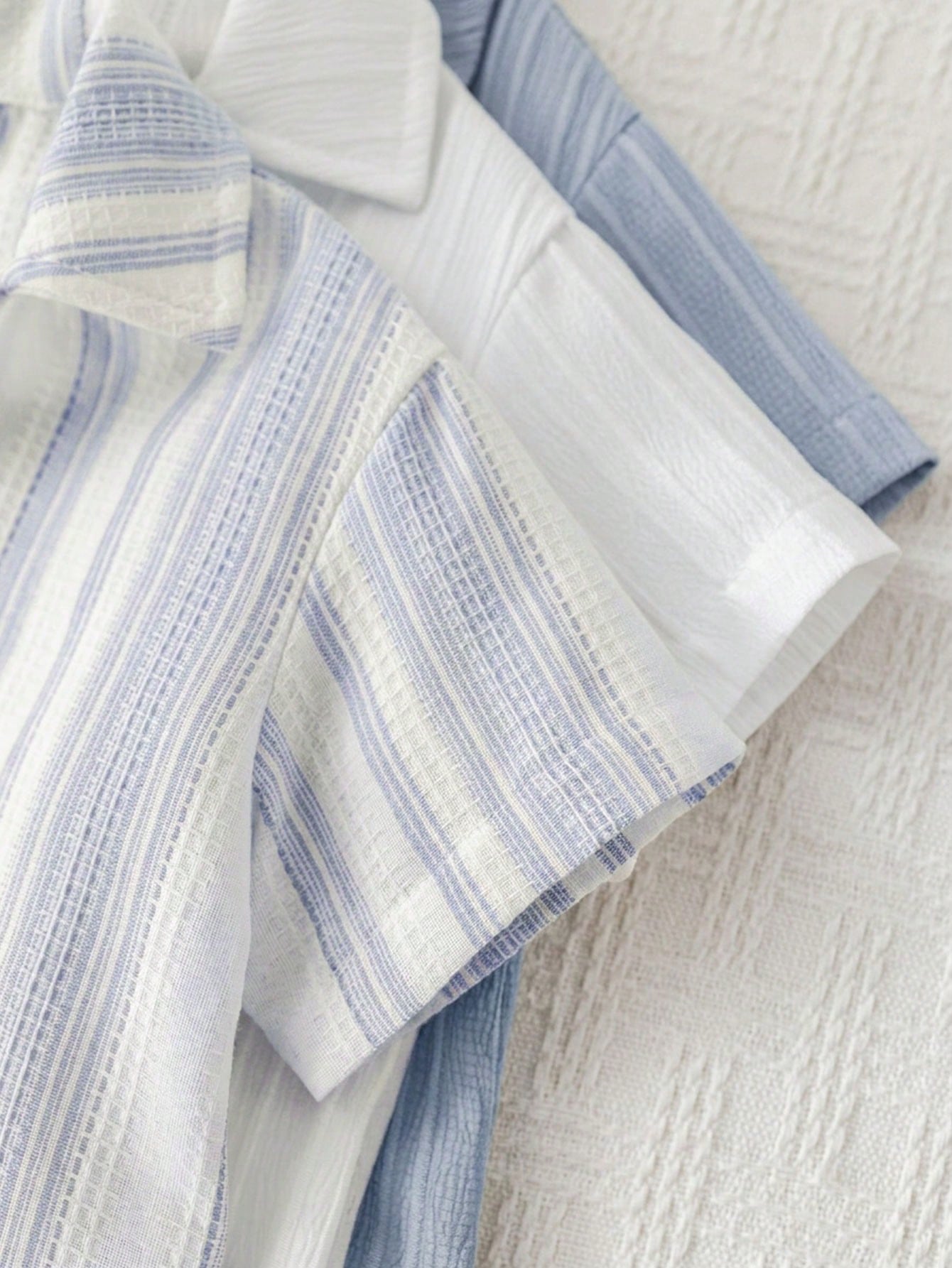 6pcs Boys Striped Cotton Polo Shirt & Shorts Set - Periwinkle | 21 ...