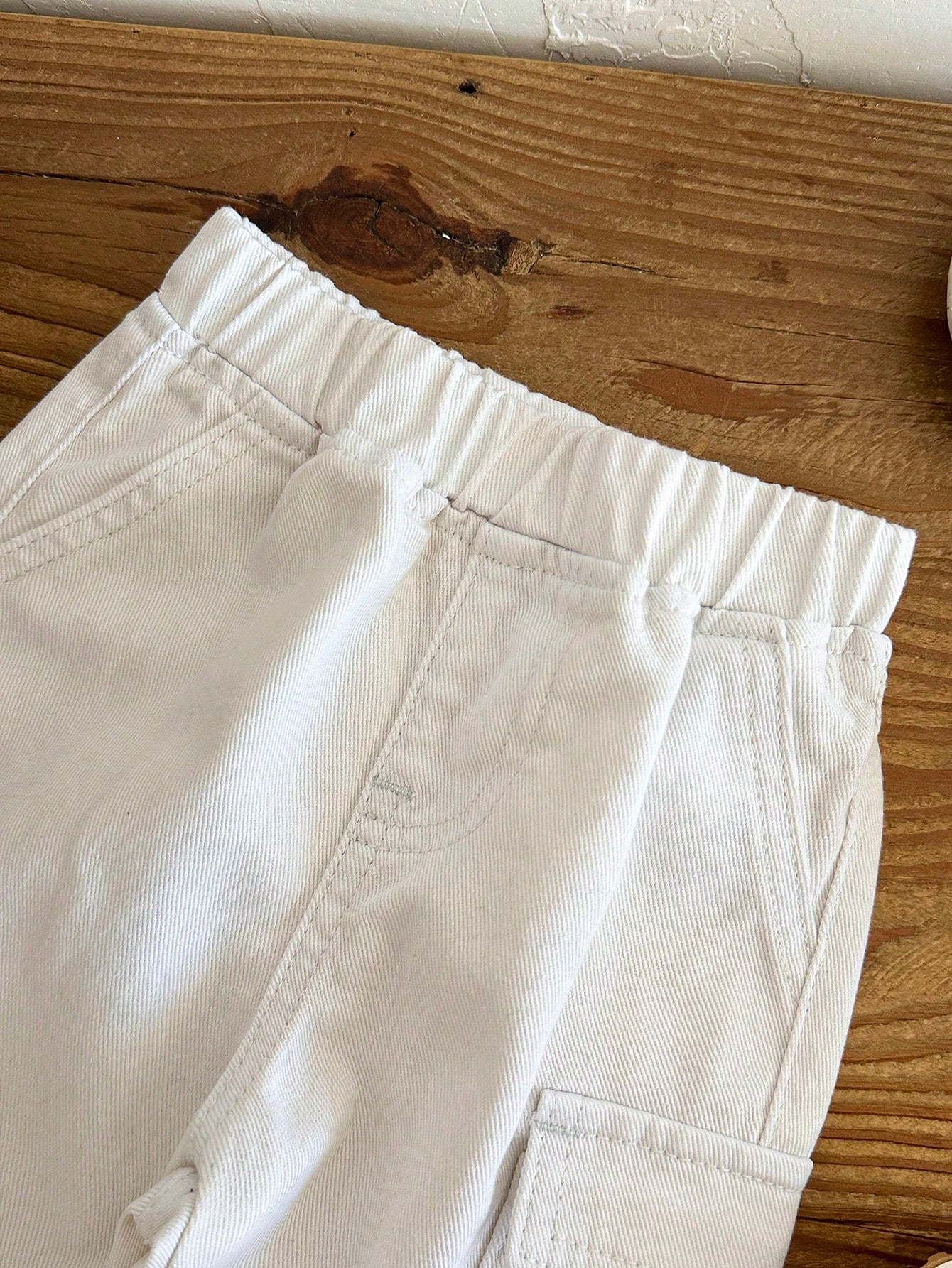 Boys Twill Cargo Pocket Tapered Trousers - Ecru | 21 Century Kids
