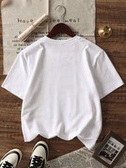 Boys Slogan Graphic Oversized Crew Neck Tee - Ivory | 21 Century Kids