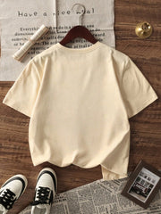 Boys 'One Day At A Time' Graphic Oversized Tee - Ecru | 21 Century ...