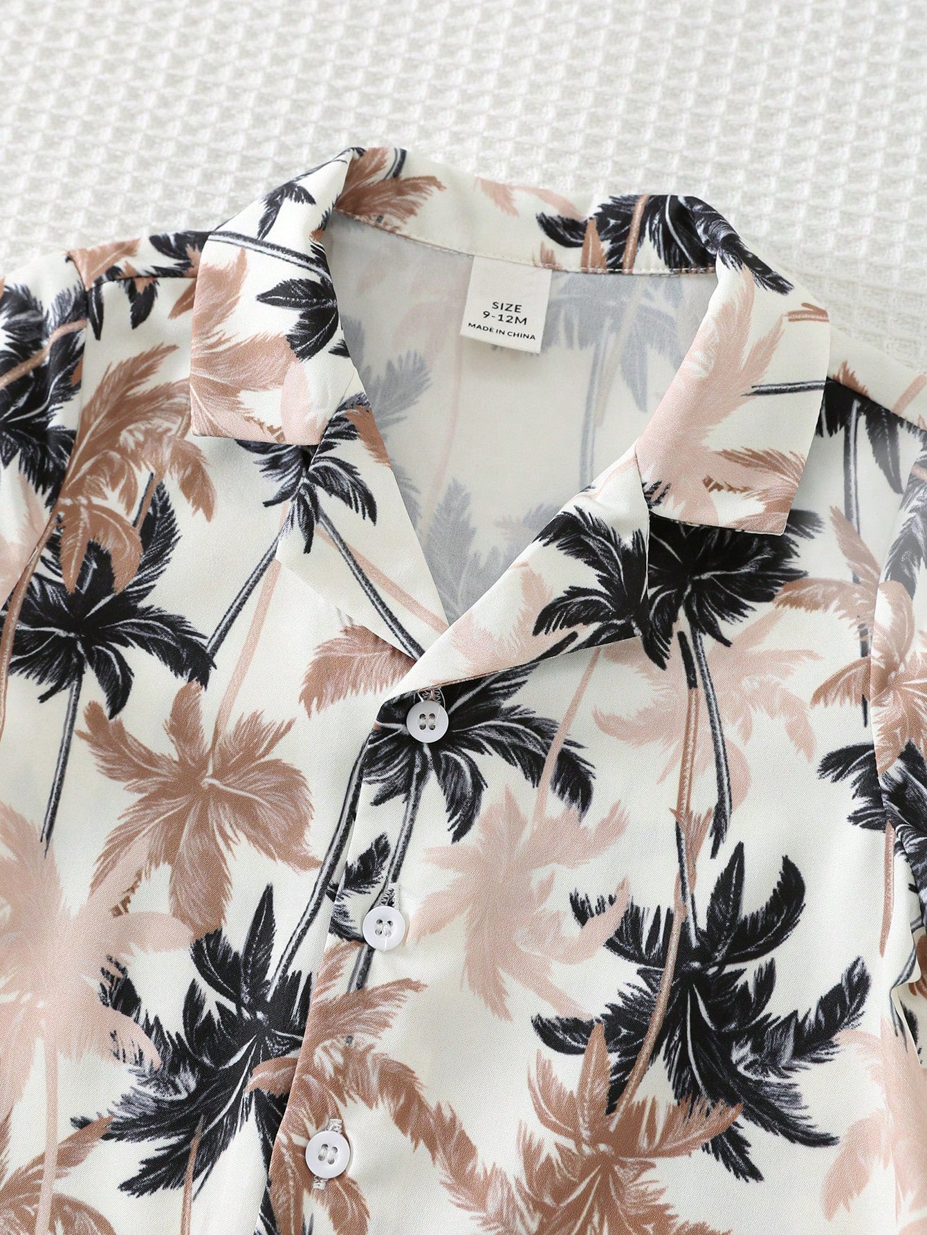 Boys Palm Print Resort Collar Shirt & Shorts - Isabelline