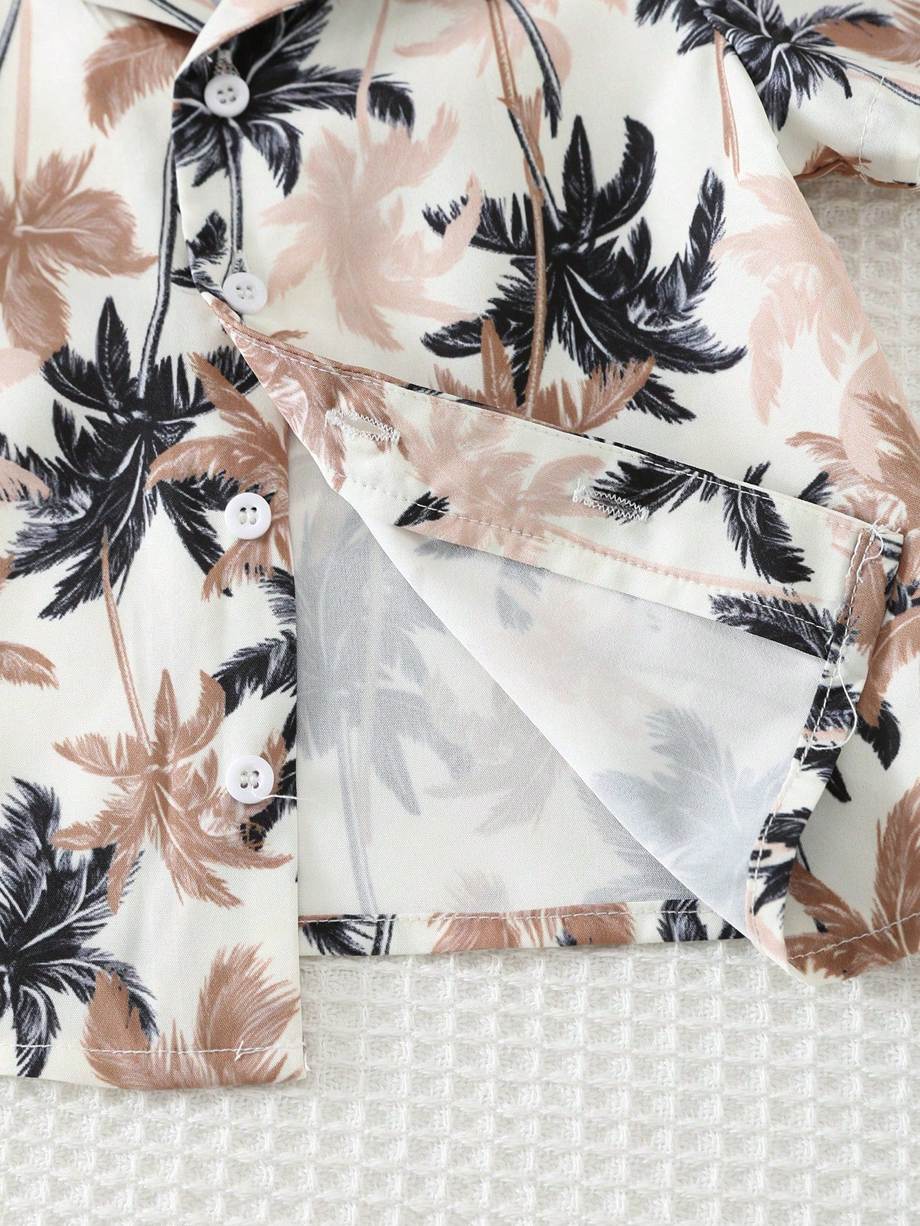 Boys Palm Print Resort Collar Shirt & Shorts - Isabelline