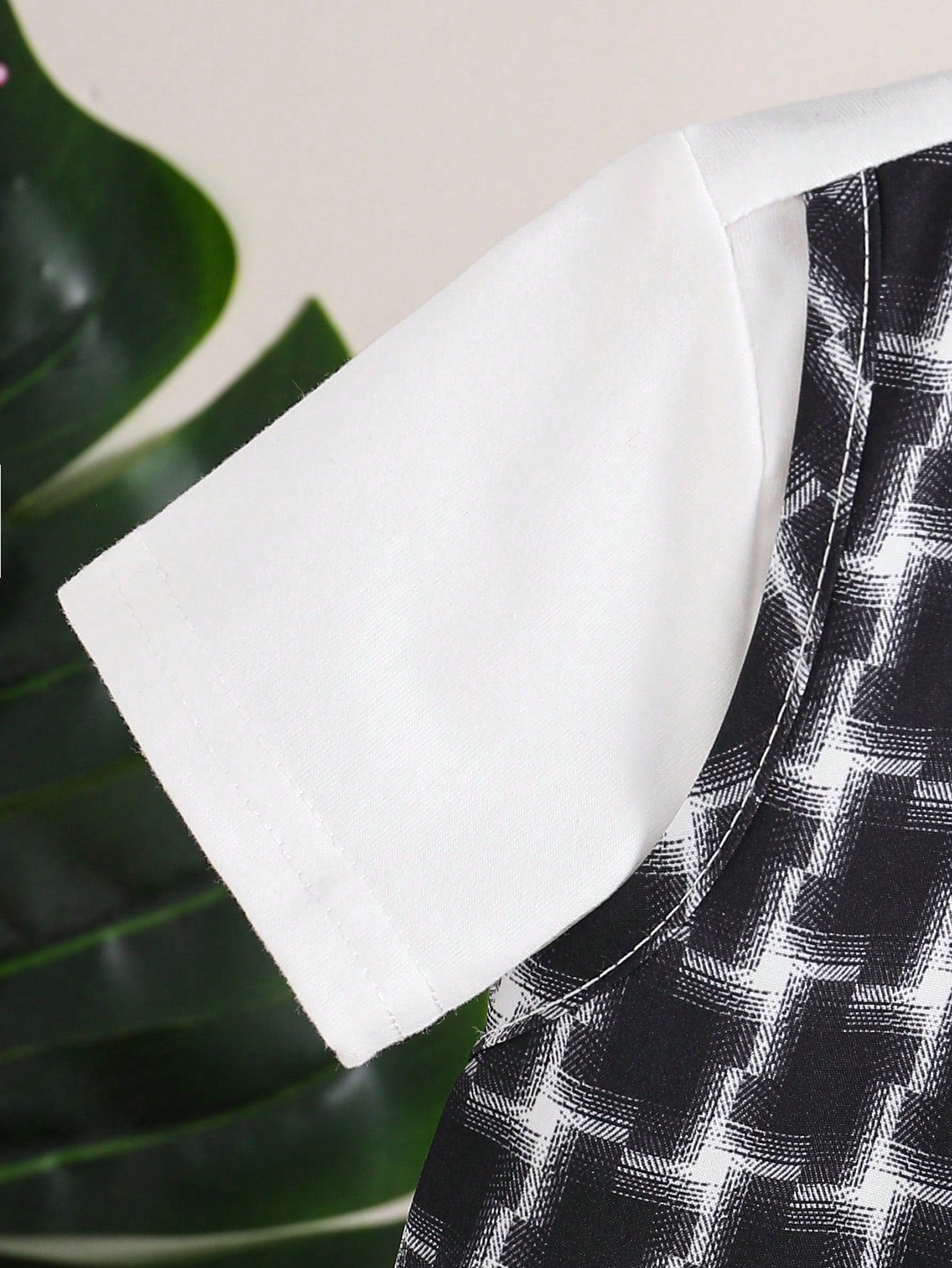 2pcs Boys Plaid Bow-Tie Tee & Shorts Set - Onyx | 21 Century Kids