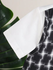 2pcs Boys Plaid Bow-Tie Tee & Shorts Set - Onyx | 21 Century Kids