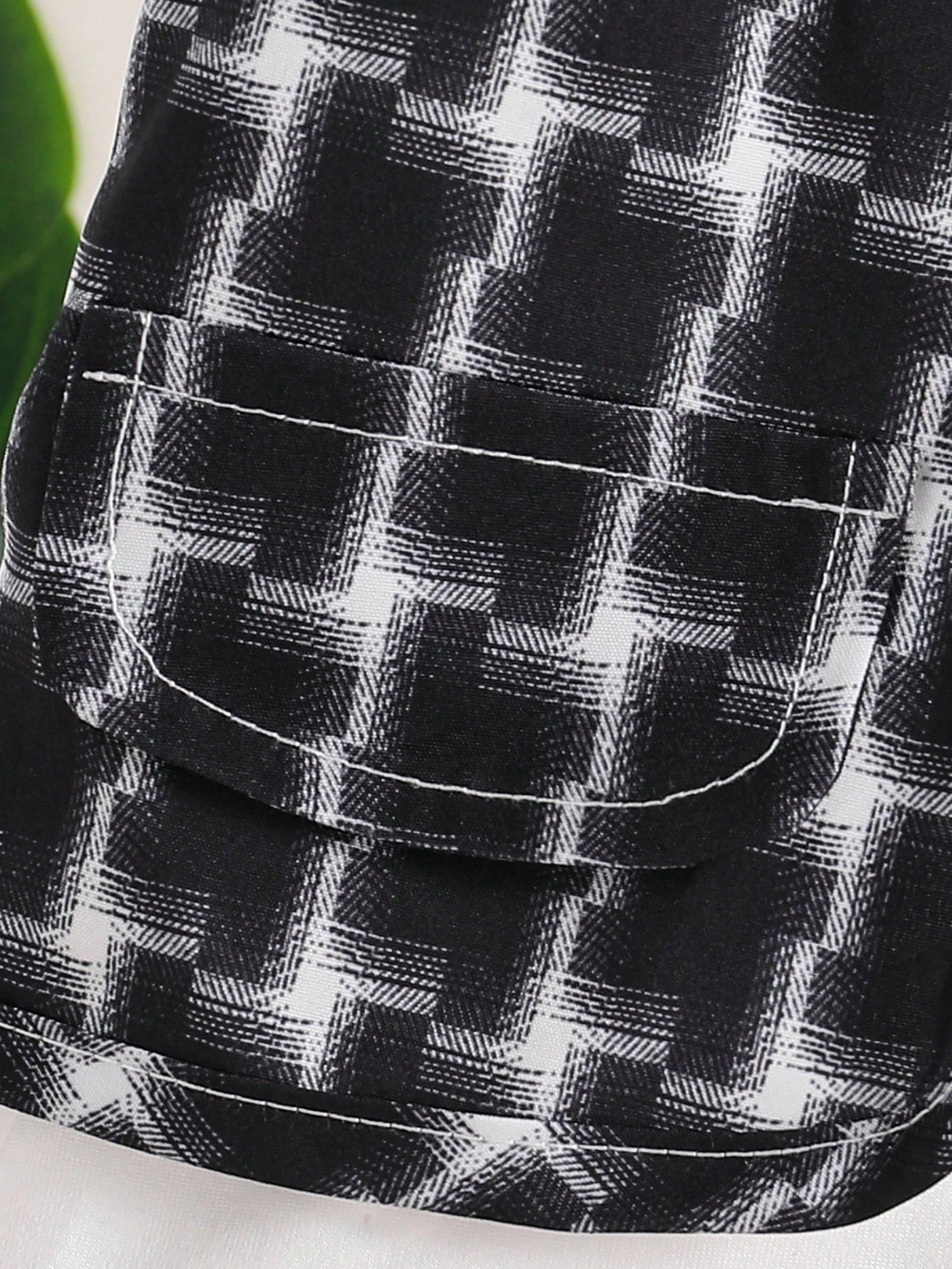 2pcs Boys Plaid Bow-Tie Tee & Shorts Set - Onyx | 21 Century Kids