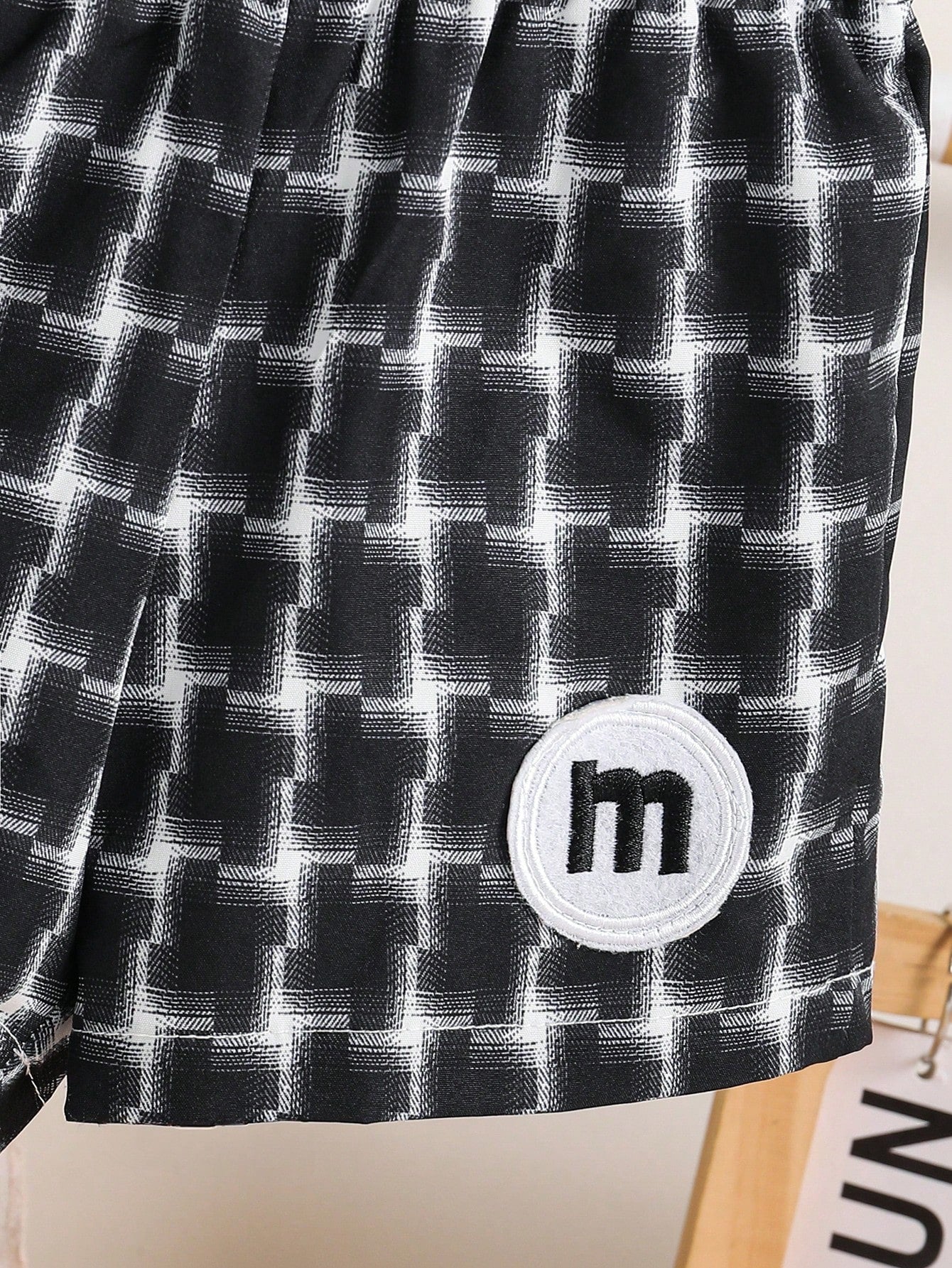 2pcs Boys Plaid Bow-Tie Tee & Shorts Set - Onyx | 21 Century Kids