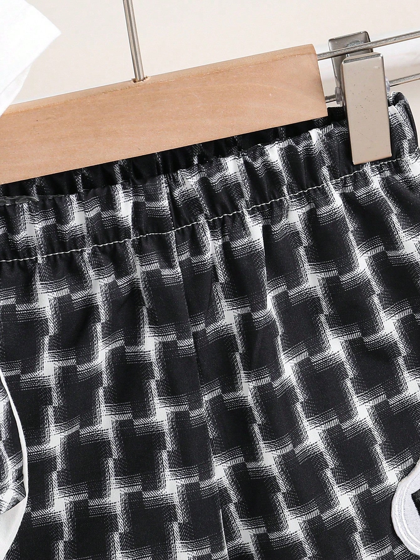2pcs Boys Plaid Bow-Tie Tee & Shorts Set - Onyx | 21 Century Kids