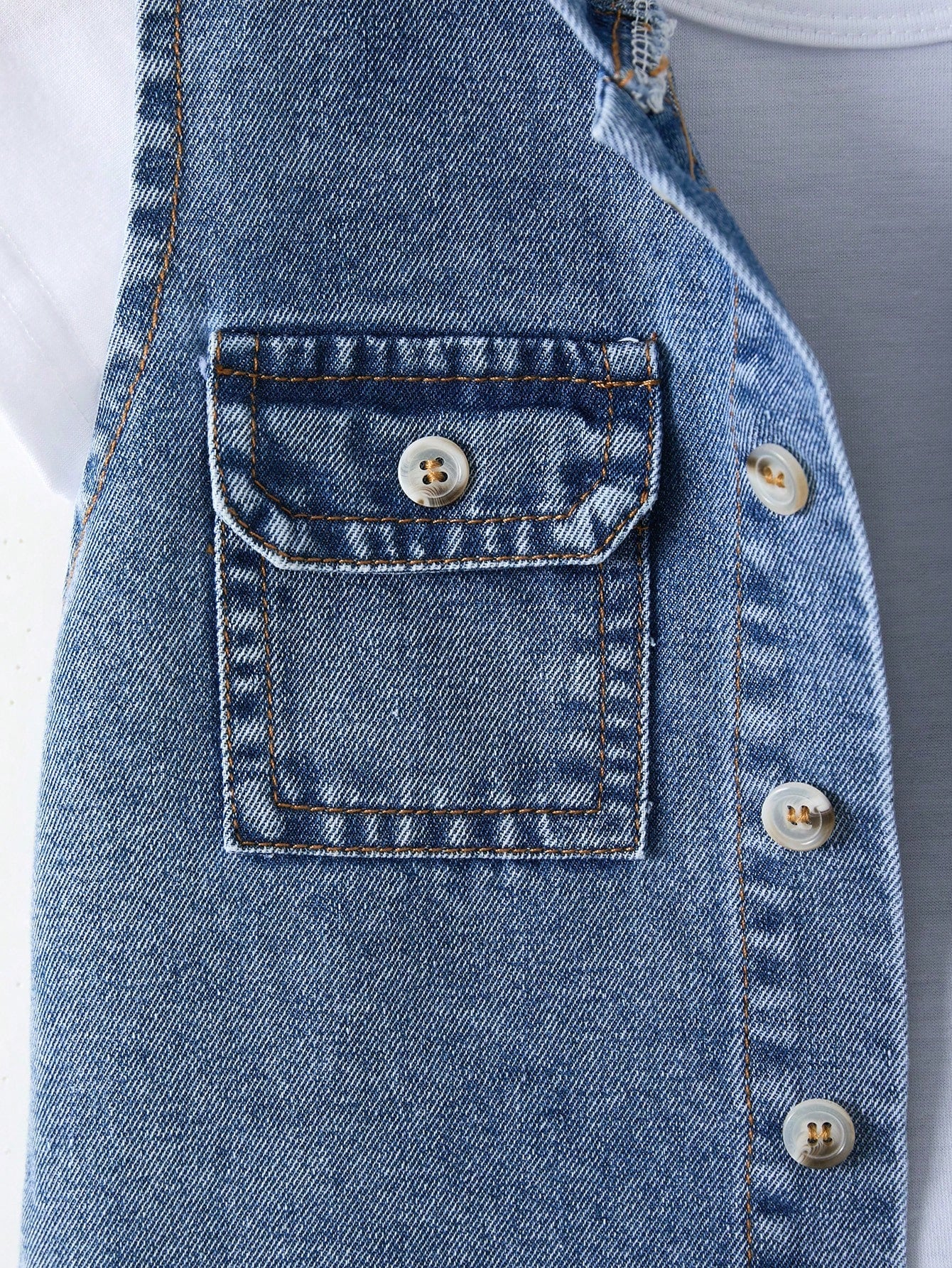 2pcs Boys Hooded Denim Vest & Cargo Shorts Set - Cerulean | 21 Cent...
