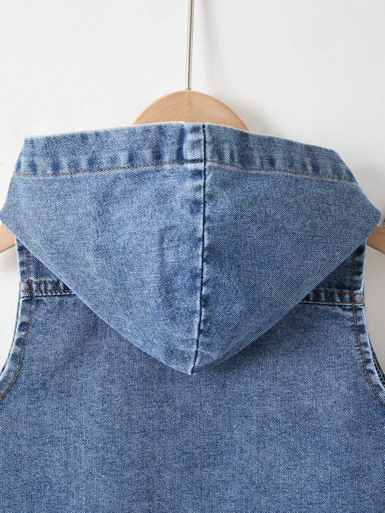 2pcs Boys Hooded Denim Vest & Cargo Shorts Set - Cerulean | 21 Cent...