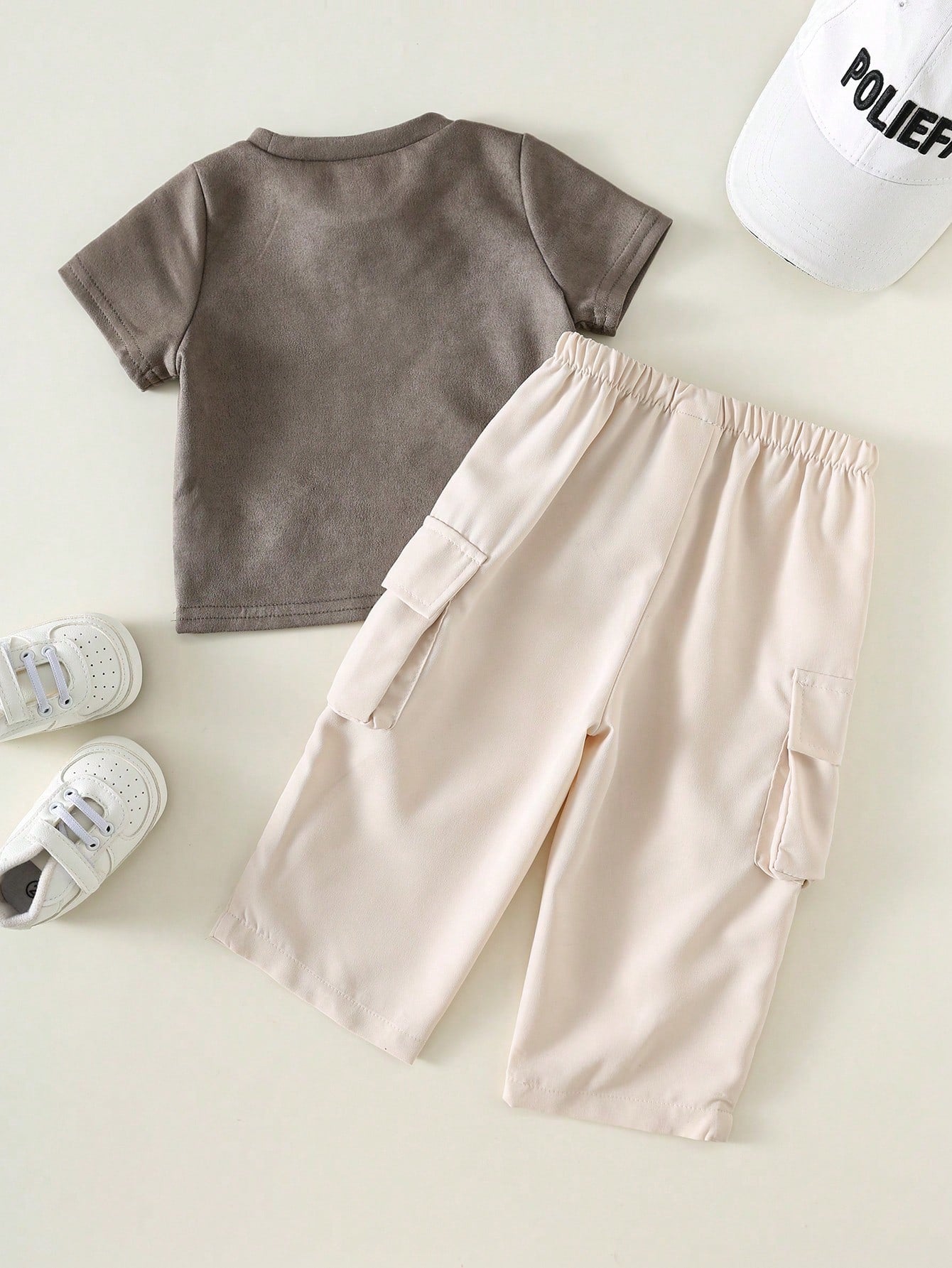 2pcs Boys 'Good' Graphic Tee & Cargo Pants Set - Wenge | 21 Century...