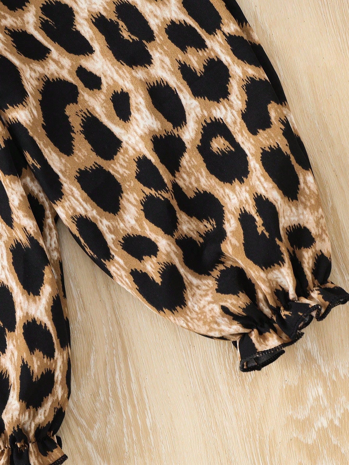 Baby Girls Leopard Print Spaghetti Strap Romper - Amber