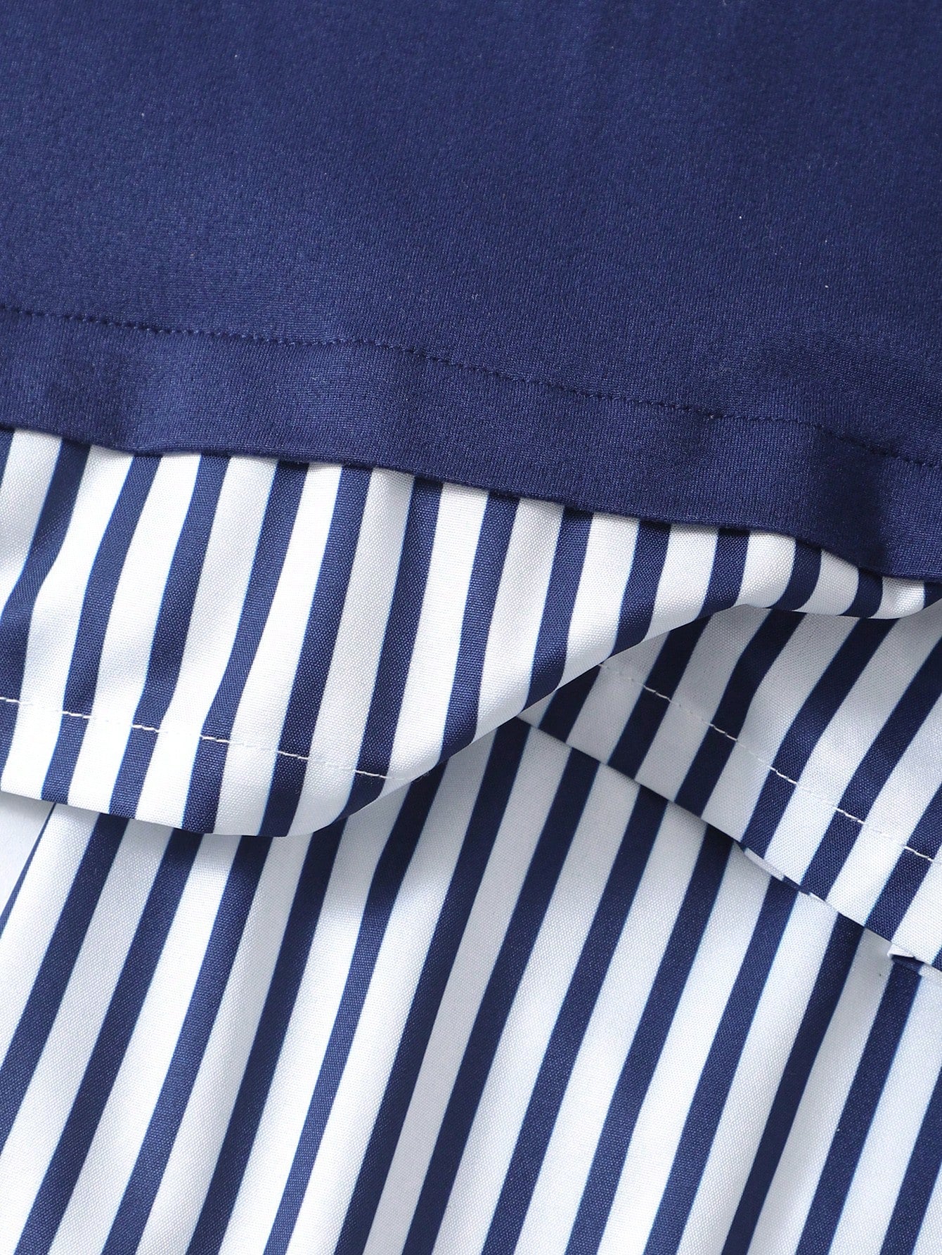 2pcs Big Girls Crop Tee & Striped Wide-Leg Pants Set - Midnight | 2...