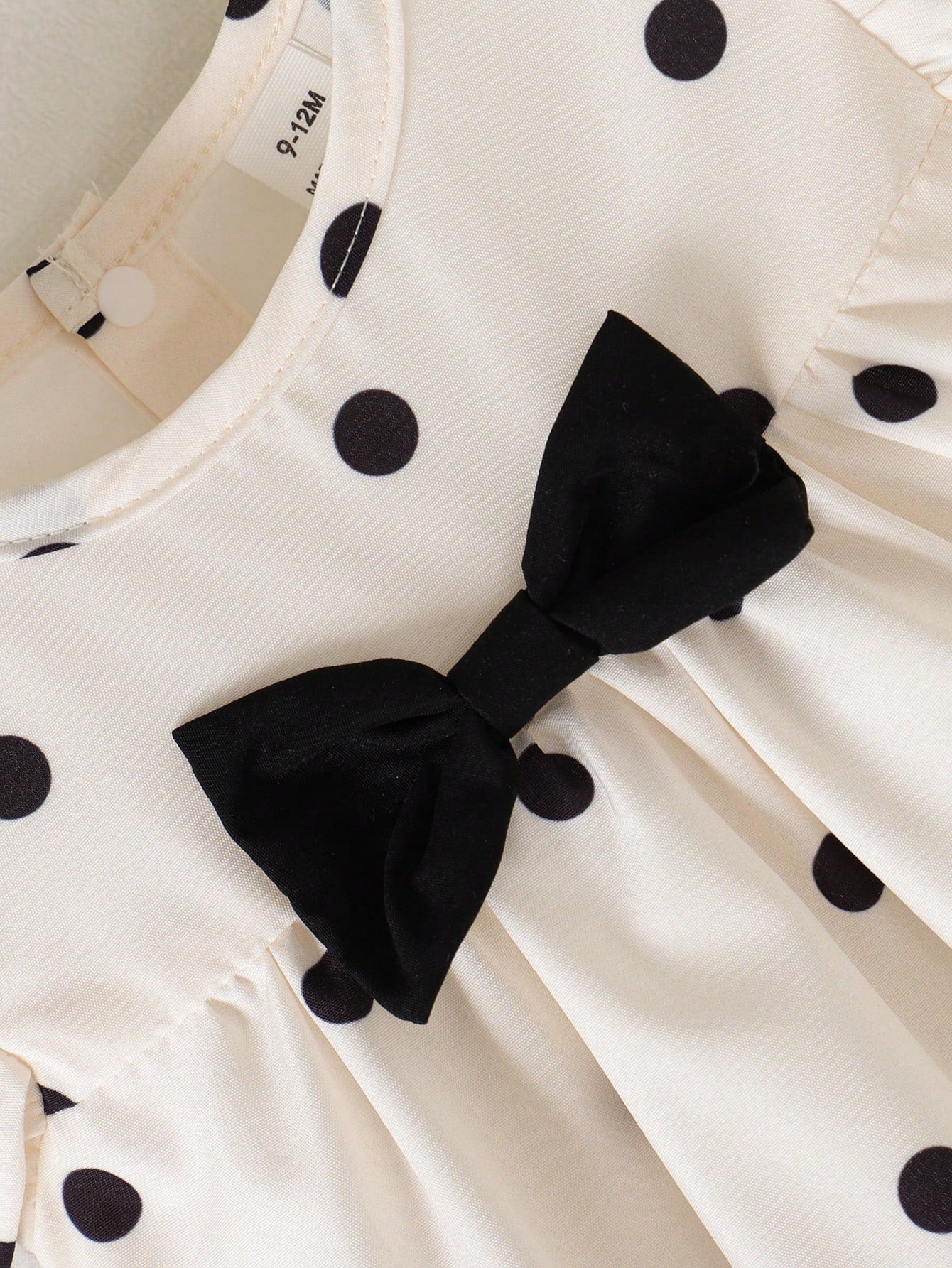 Girls Polka Dot Bow A-Line Ruffle Dress - Isabelline