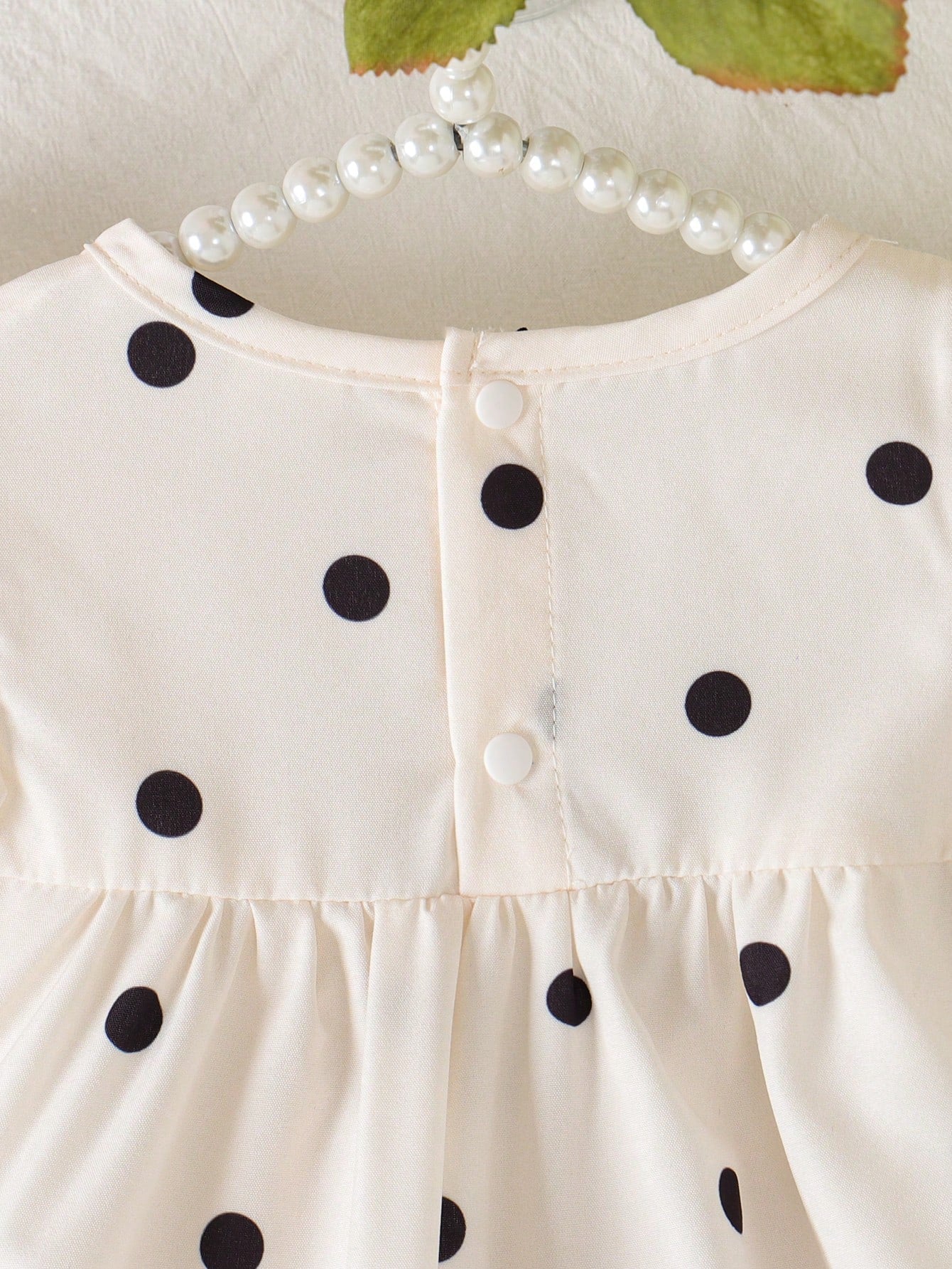 Girls Polka Dot Bow A-Line Ruffle Dress - Isabelline